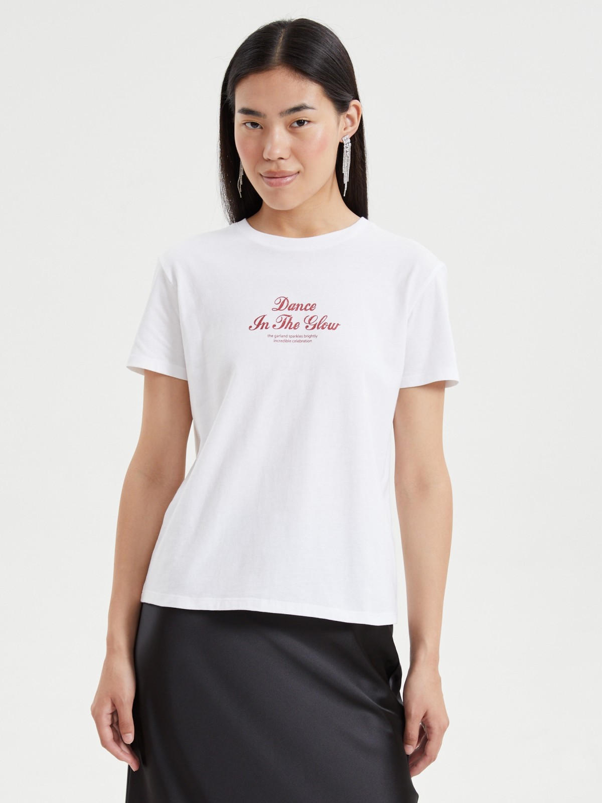 Футболка из хлопка с новогодним принтом