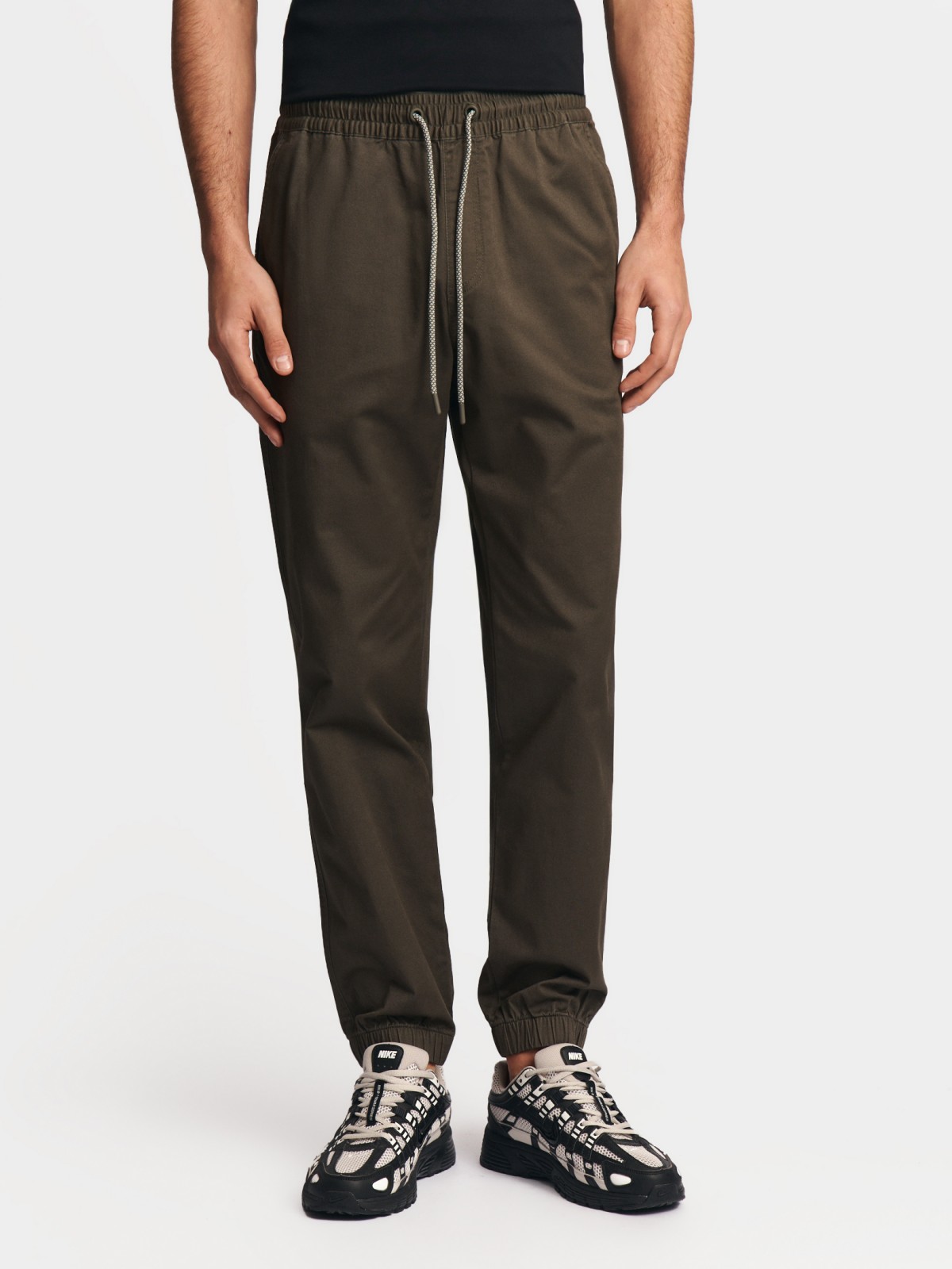 Брюки-джоггеры из хлопка на резинке