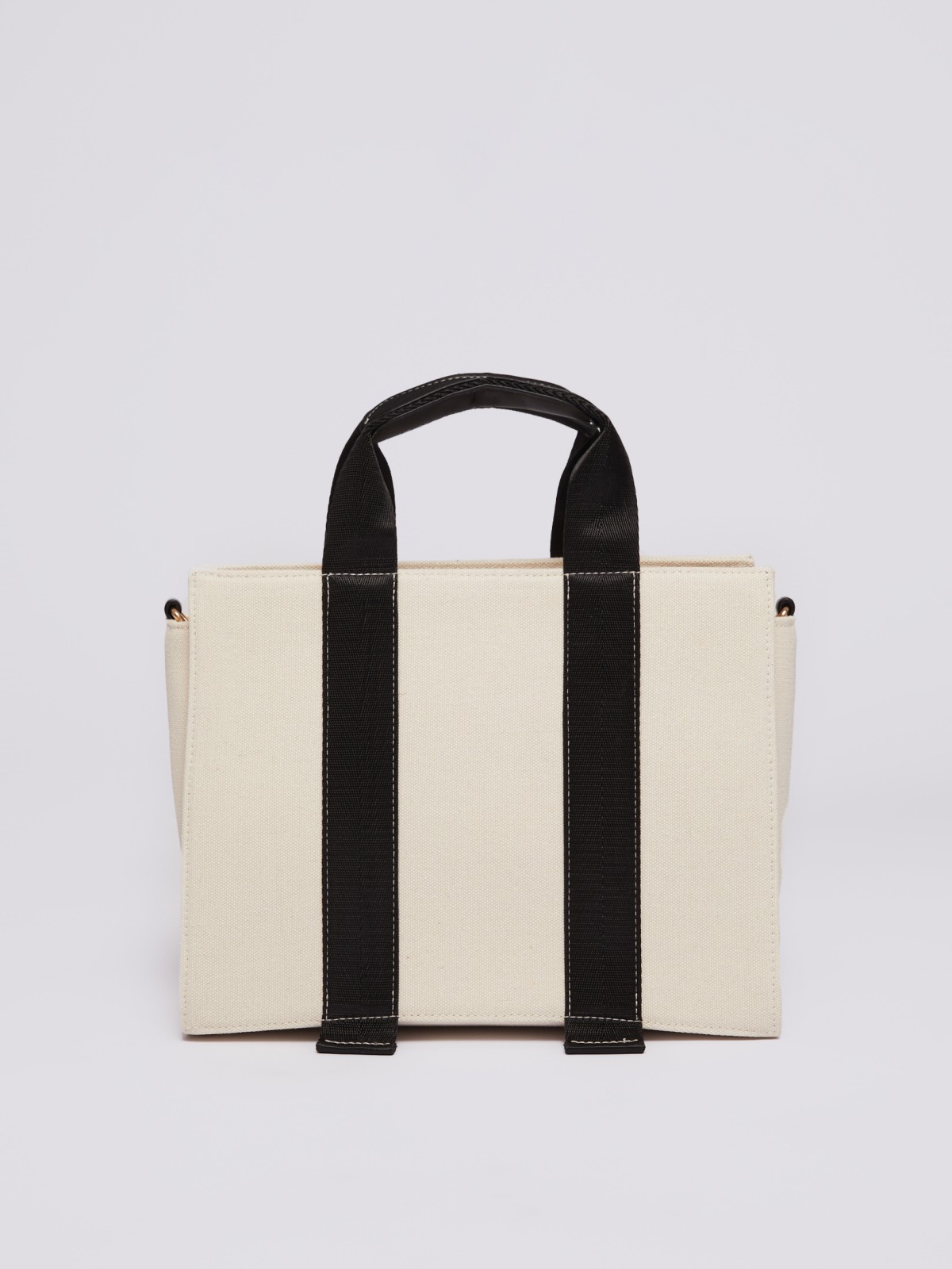 Текстильная сумка-тоут с ремешком на плечо zolla 22421943Q075, цвет черный, размер No_size - фото 3