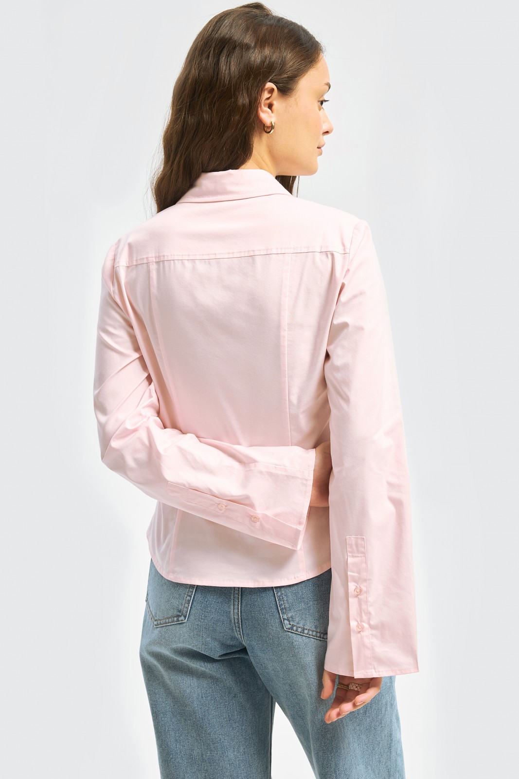 Прилегающая блузка-рубашка