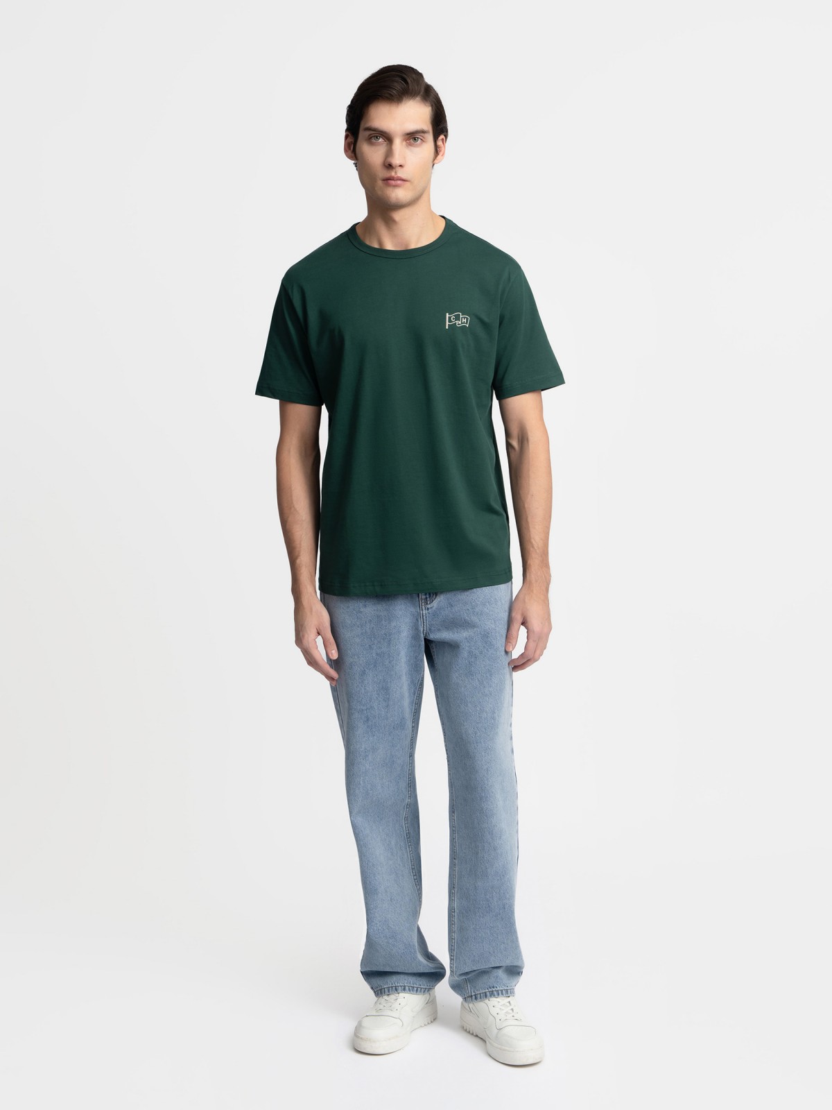 Футболка из хлопка с надписью на спине