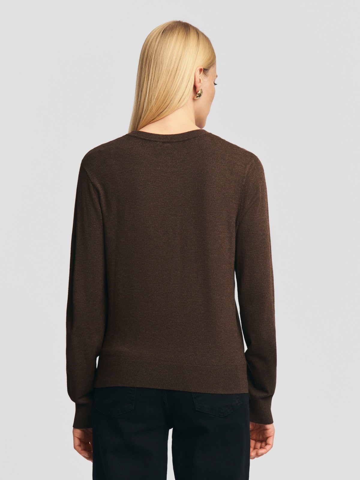 Трикотажный джемпер с длинным рукавом