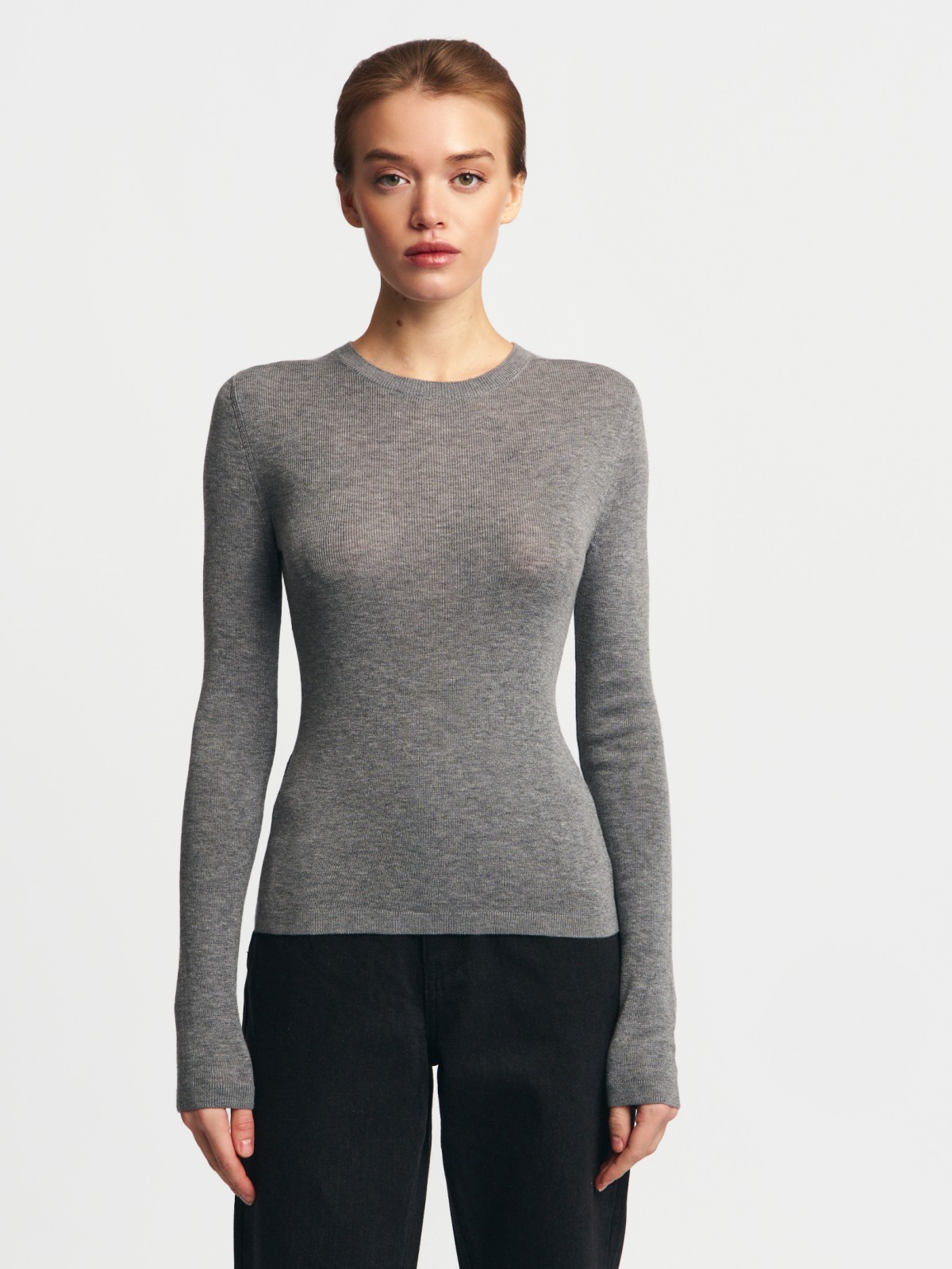 Вязаный лонгслив