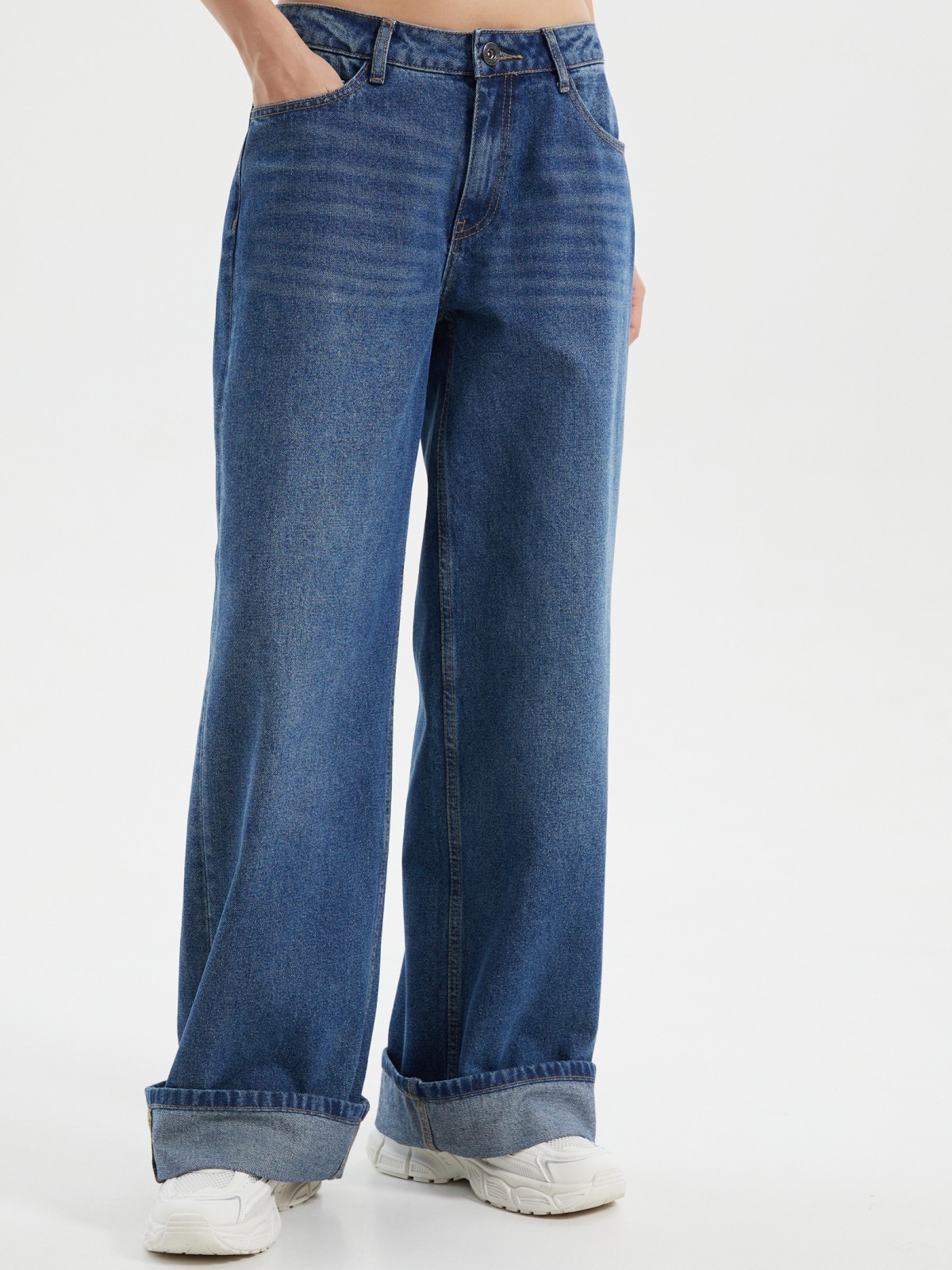 Джинсы силуэта Baggy с низкой посадкой