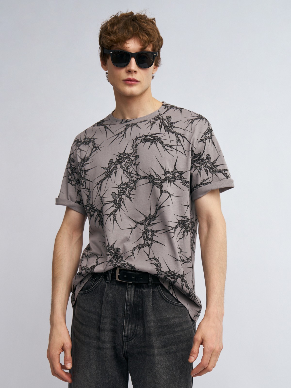 Футболка из хлопка с принтом