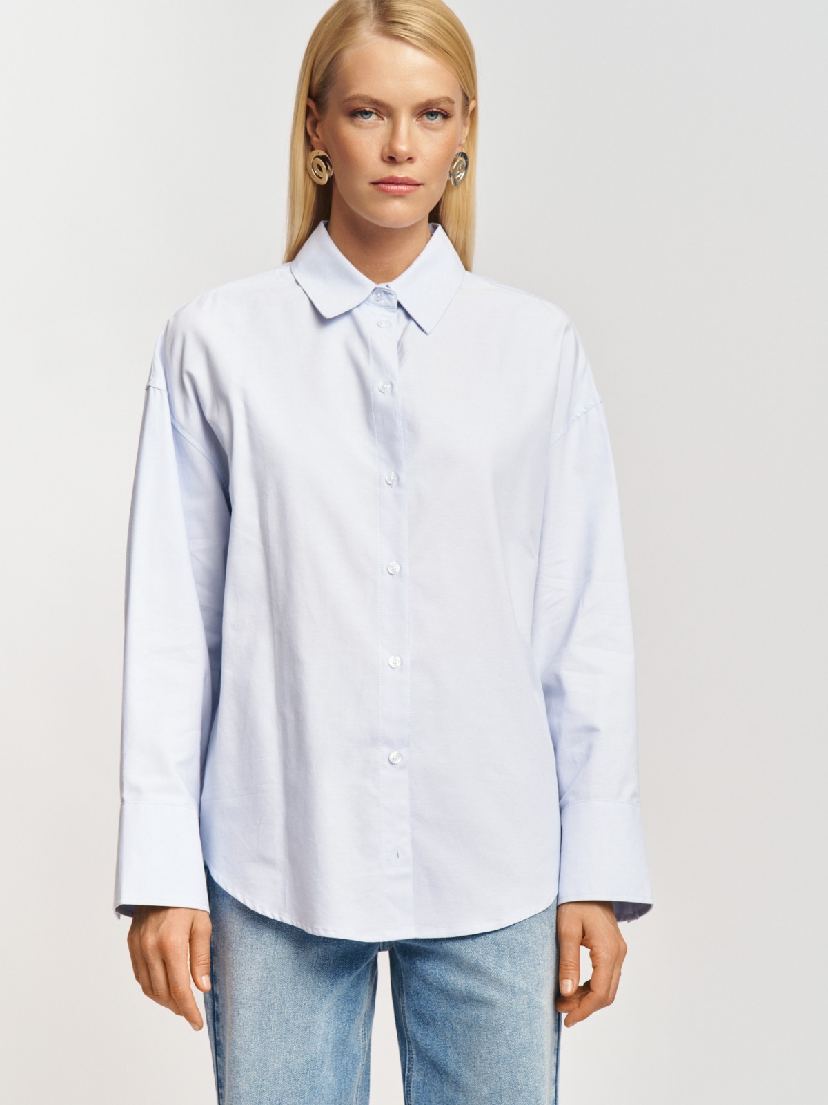 Рубашка из хлопка с длинным рукавом