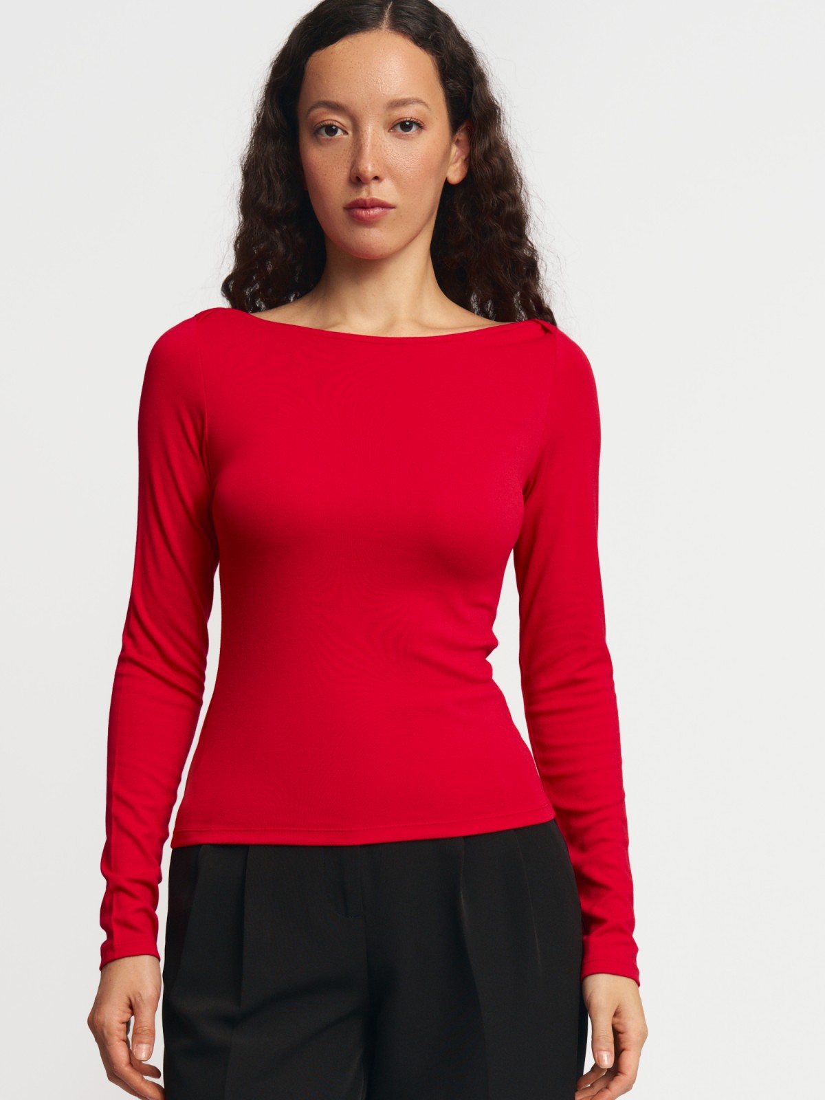 Трикотажный лонгслив из вискозы