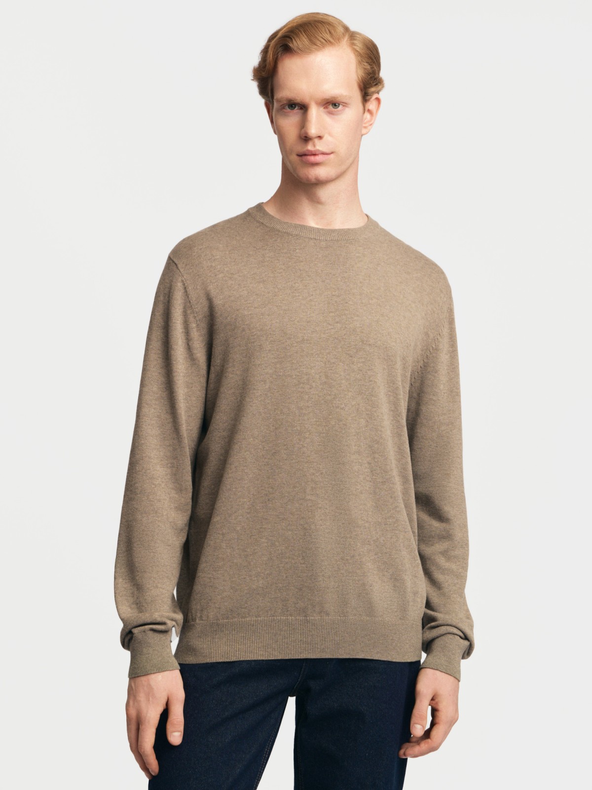 Тонкий трикотажный джемпер из хлопка