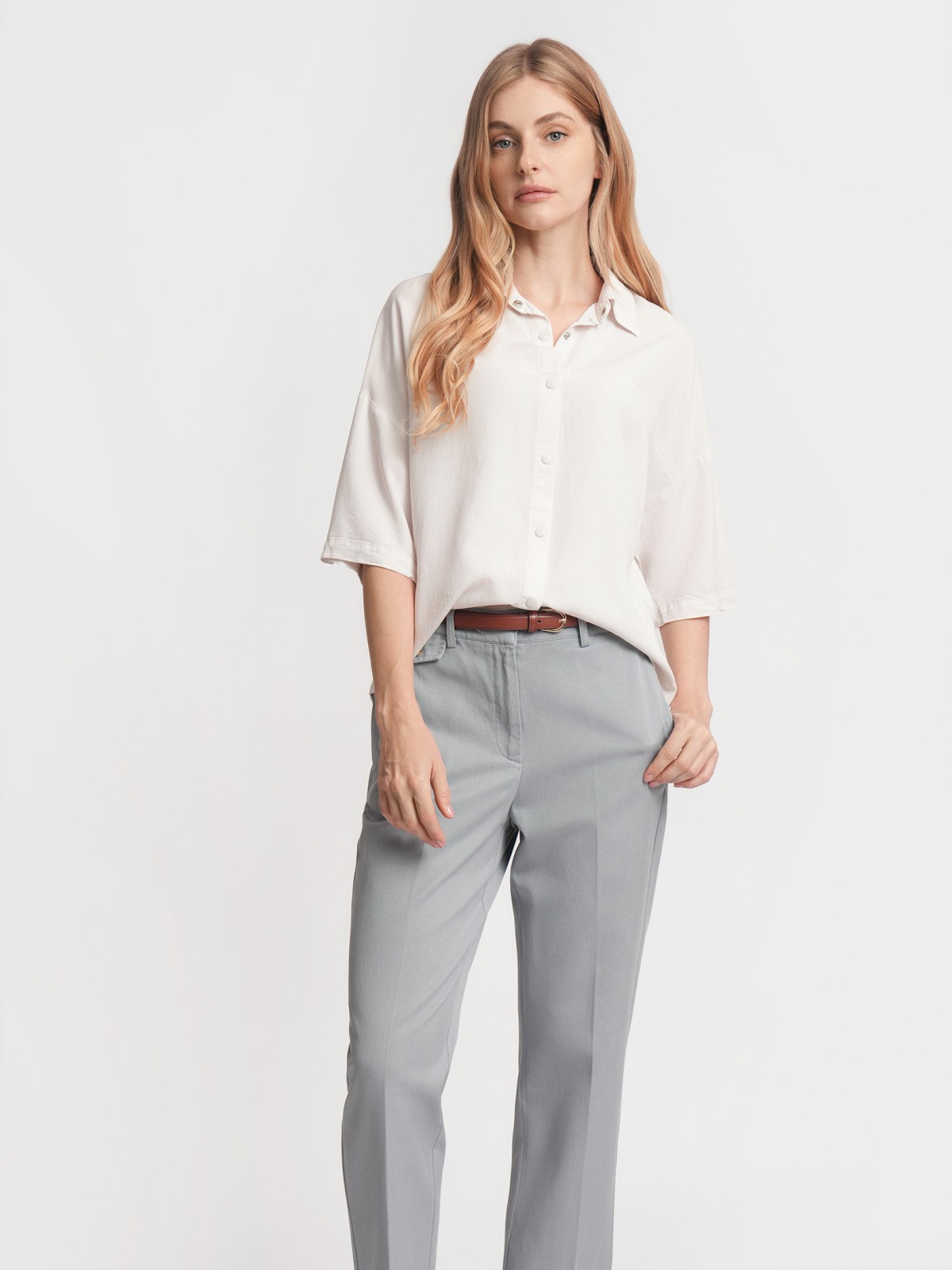 Рубашка оверсайз с коротким рукавом