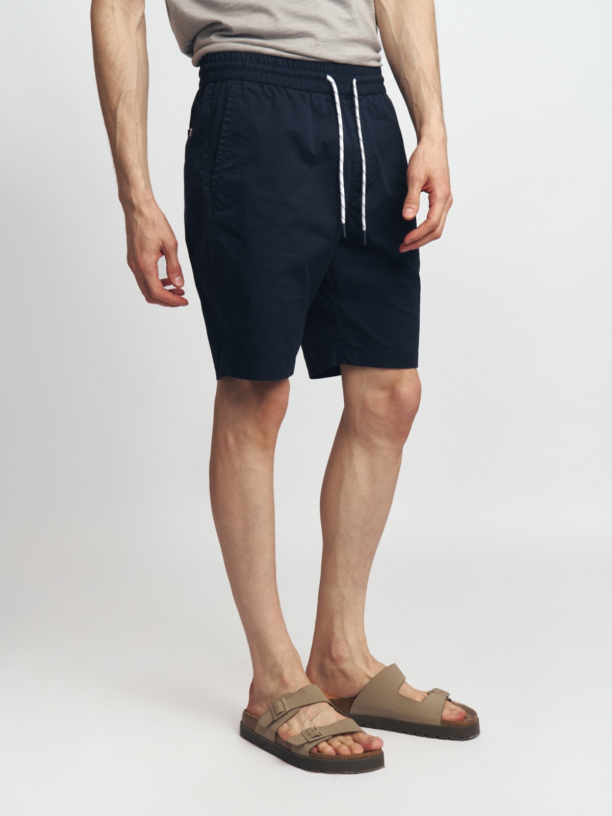 Удлинённые шорты на резинке из хлопка