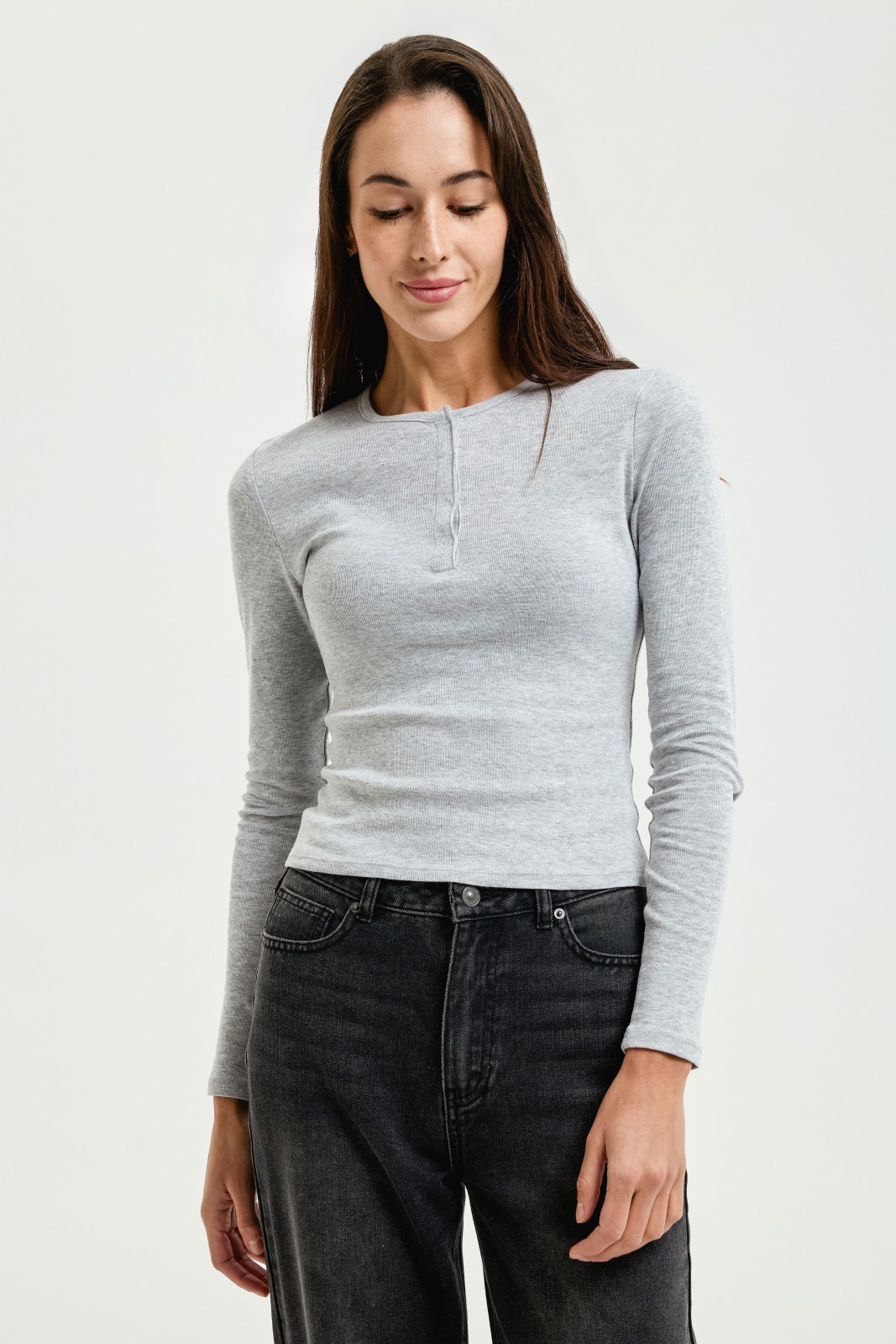 Короткий лонгслив из хлопка