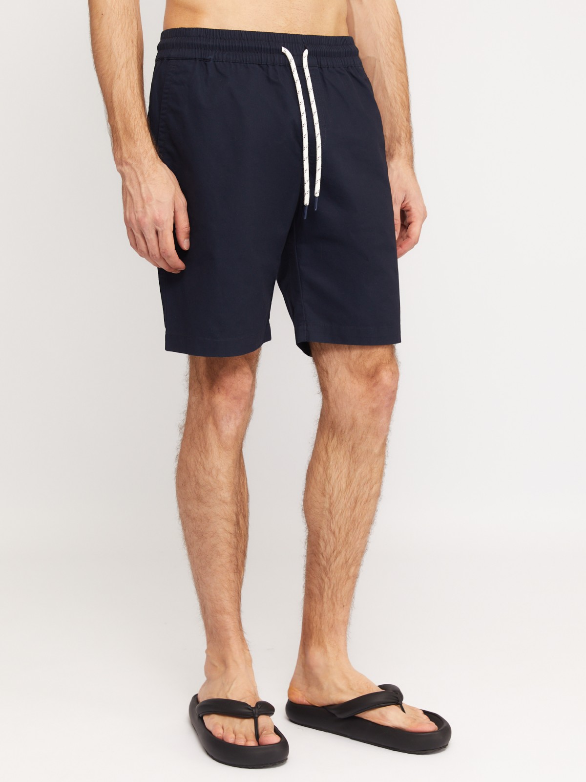 Удлинённые шорты на резинке из хлопка