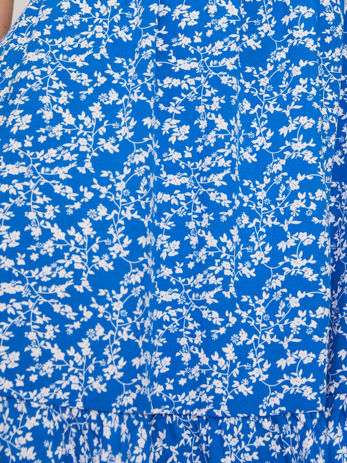 Платье длины мини из вискозы на резинке zolla 024248262082, цвет голубой, размер XS - фото 4