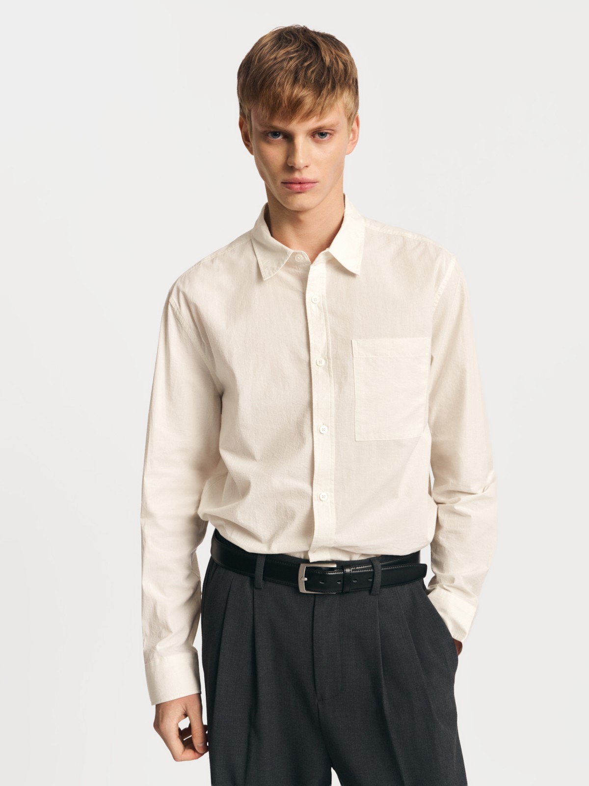 Рубашка в полоску из хлопка