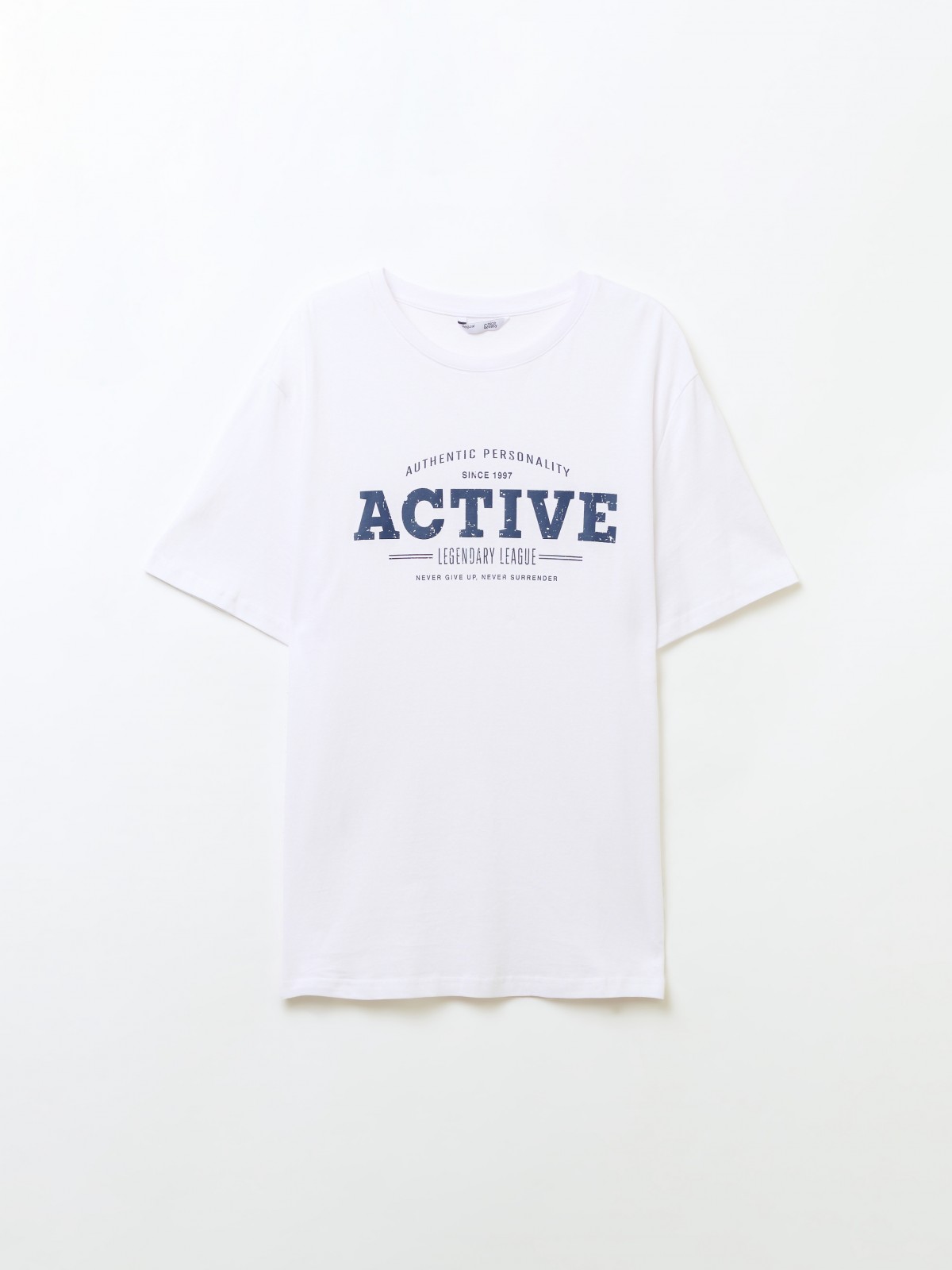 Футболка из хлопка с принтом-надписью