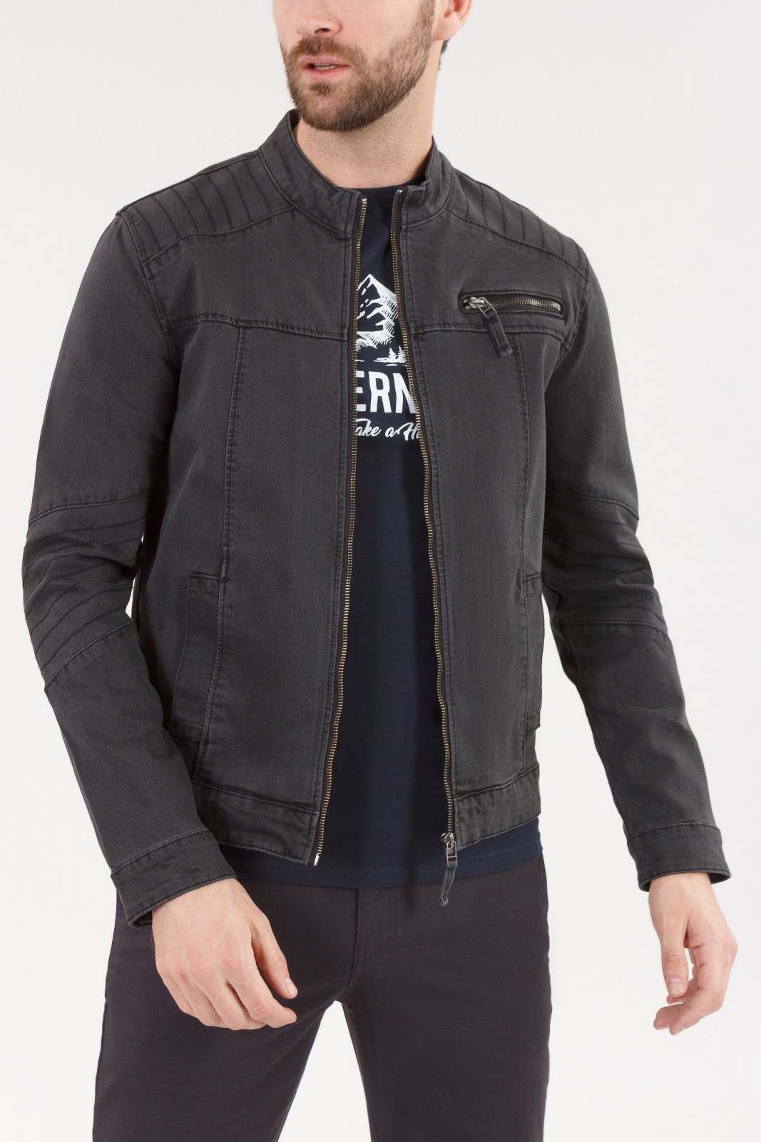 Куртка джинсовая zolla 210225D4S051, цвет светло-серый, размер S