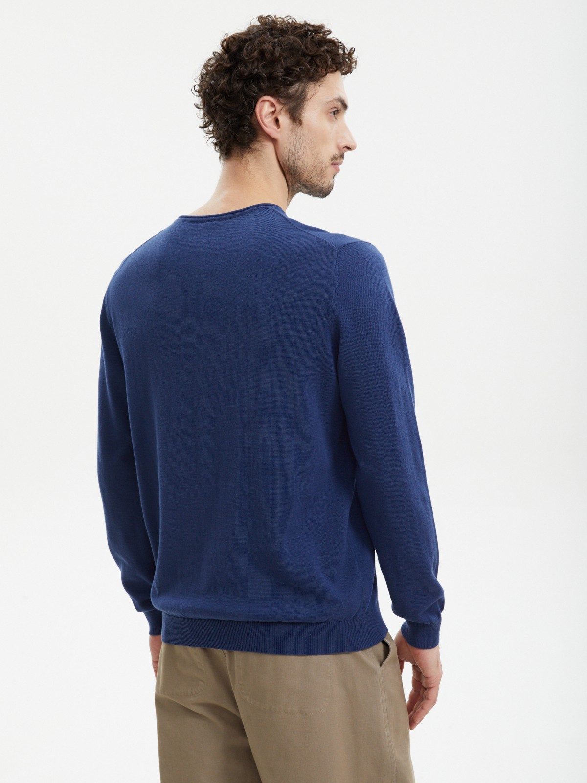 Тонкий вязаный джемпер из хлопка