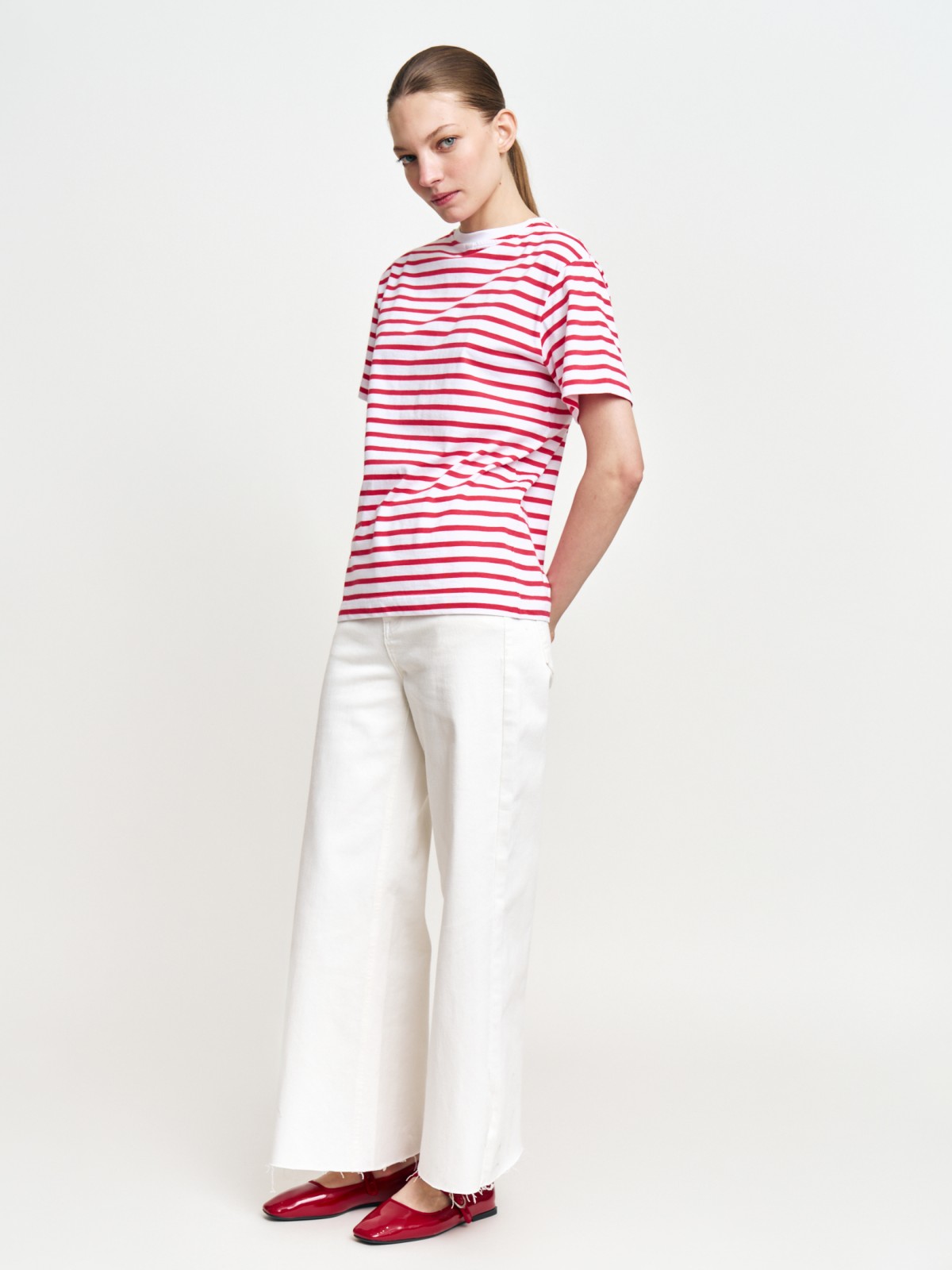 Футболка из хлопка в полоску