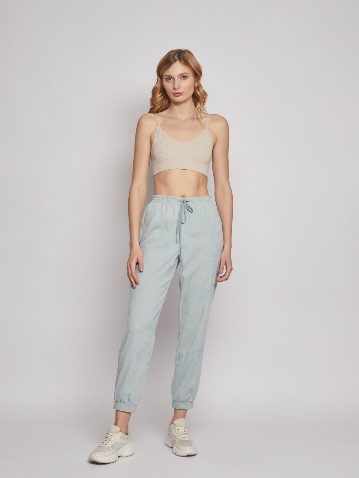 Вельветовые брюки-джоггеры