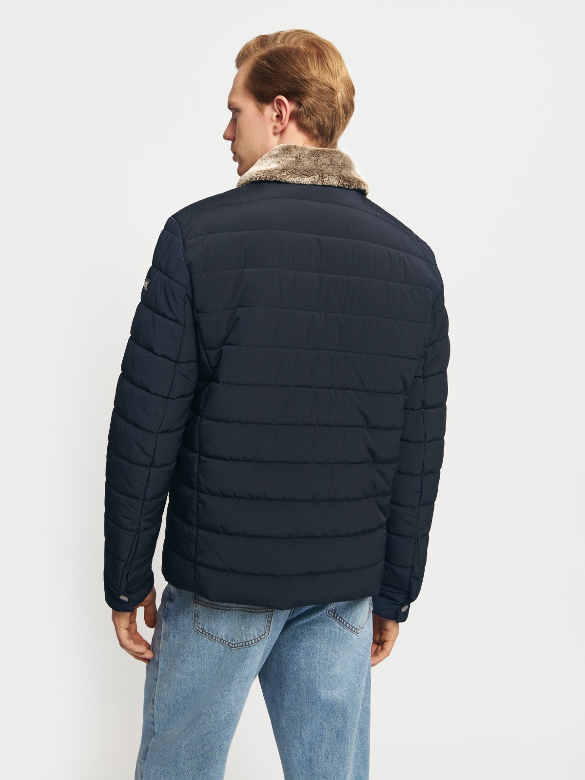 Тёплая стёганая куртка с подкладкой из экомеха