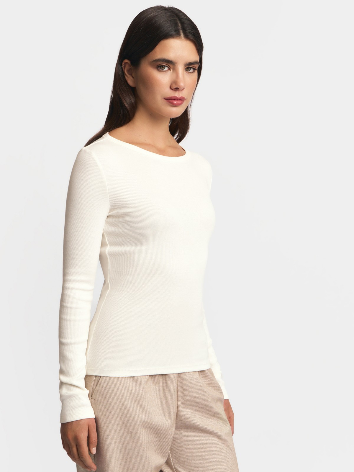 Трикотажный лонгслив из хлопка