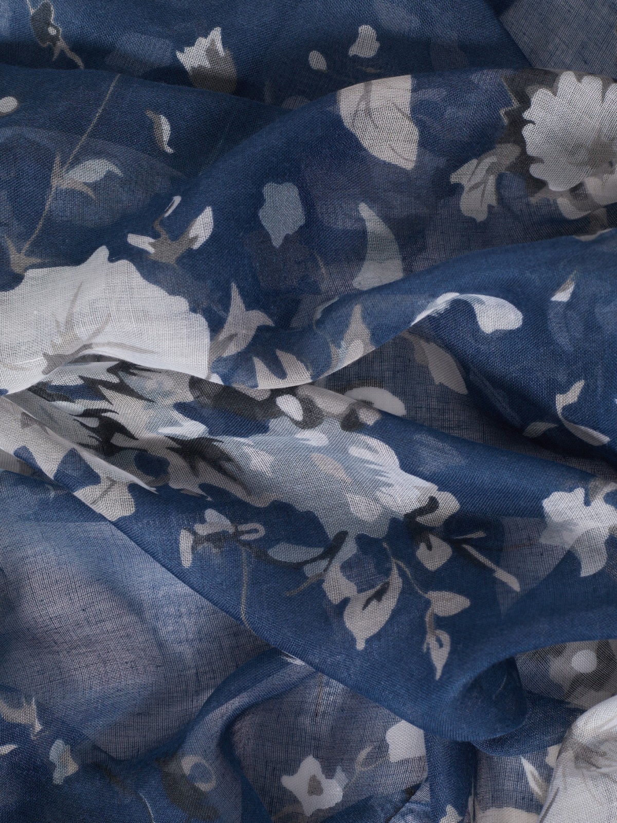 Платок (шарф) zolla 023139162135, цвет темно-синий, размер No_size - фото 3