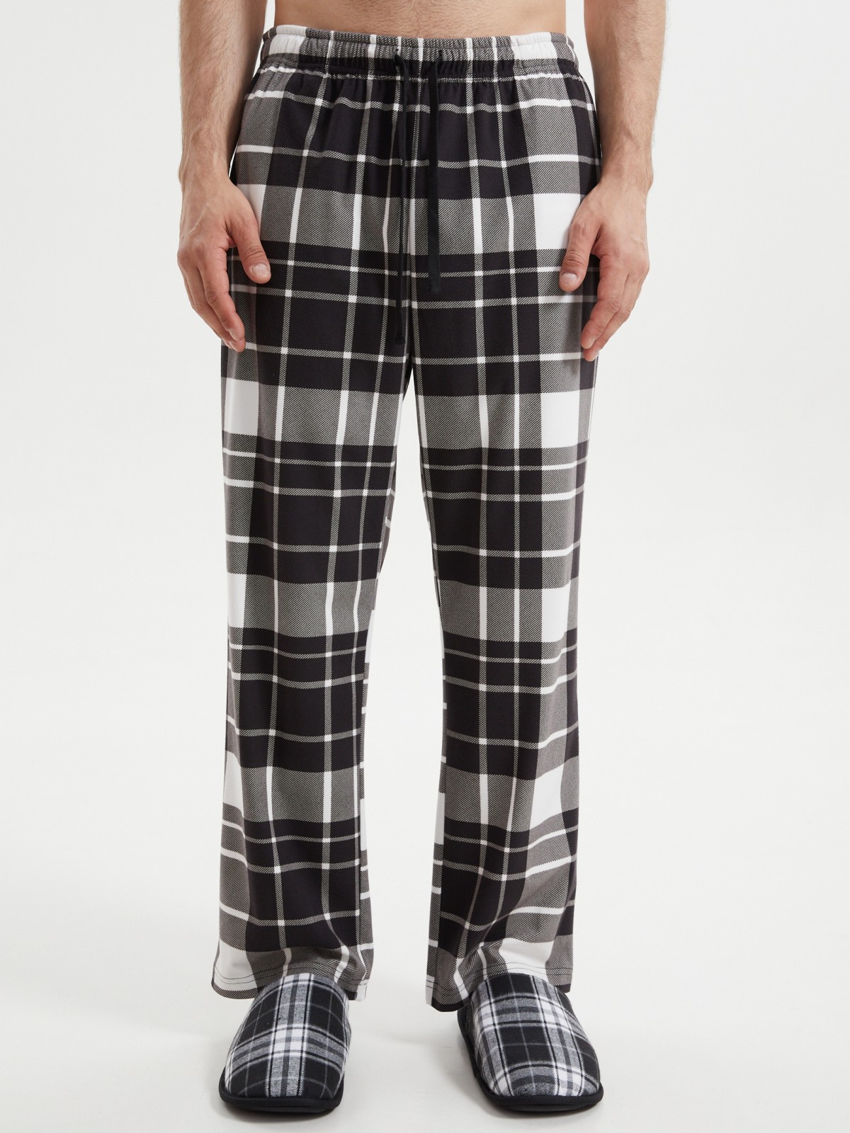 Брюки из флиса в клетку