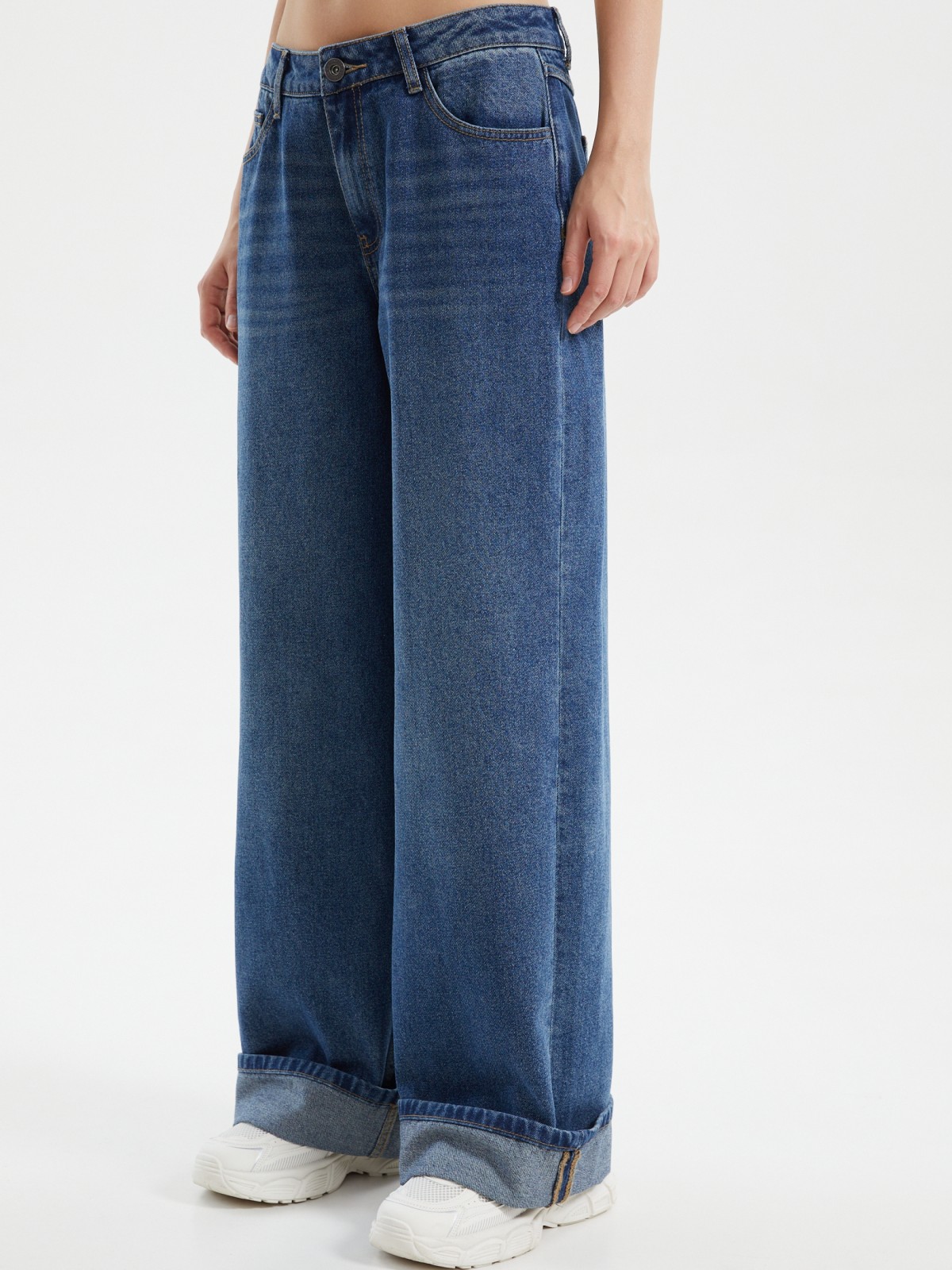 Джинсы силуэта Baggy с низкой посадкой