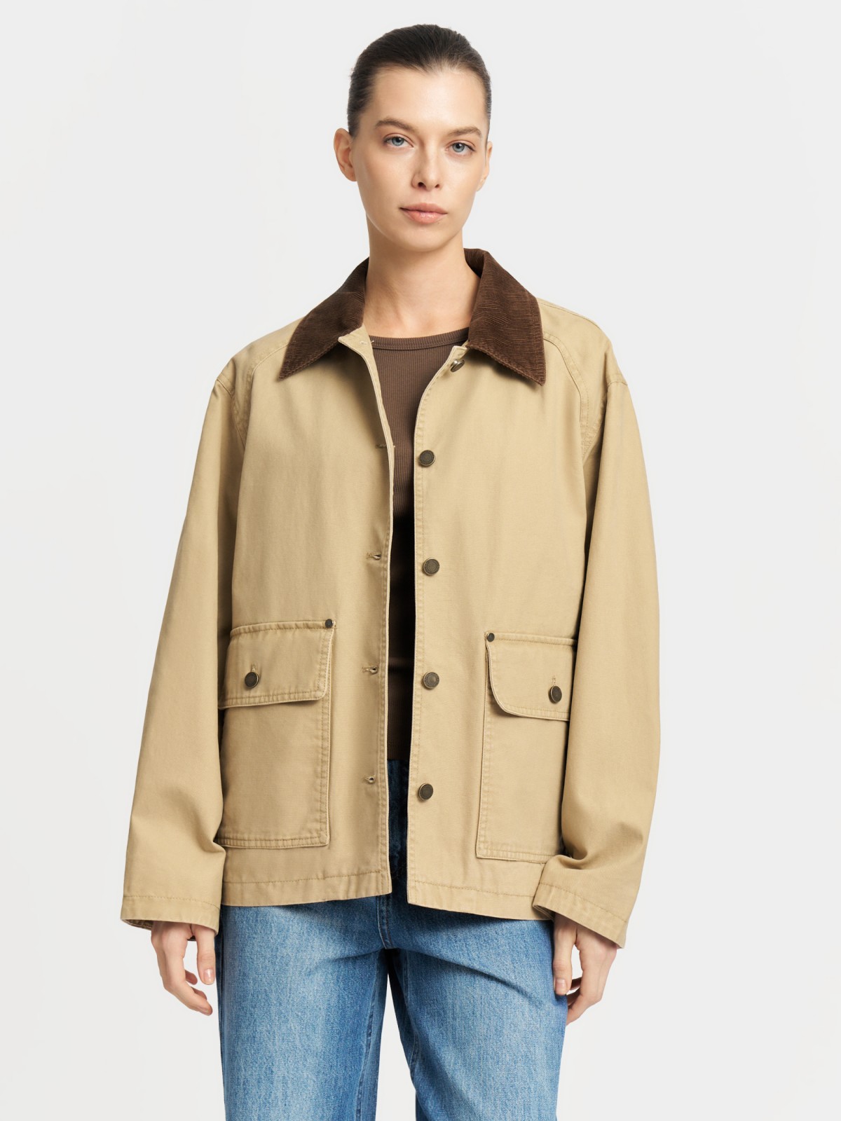 Куртка из хлопка на пуговицах