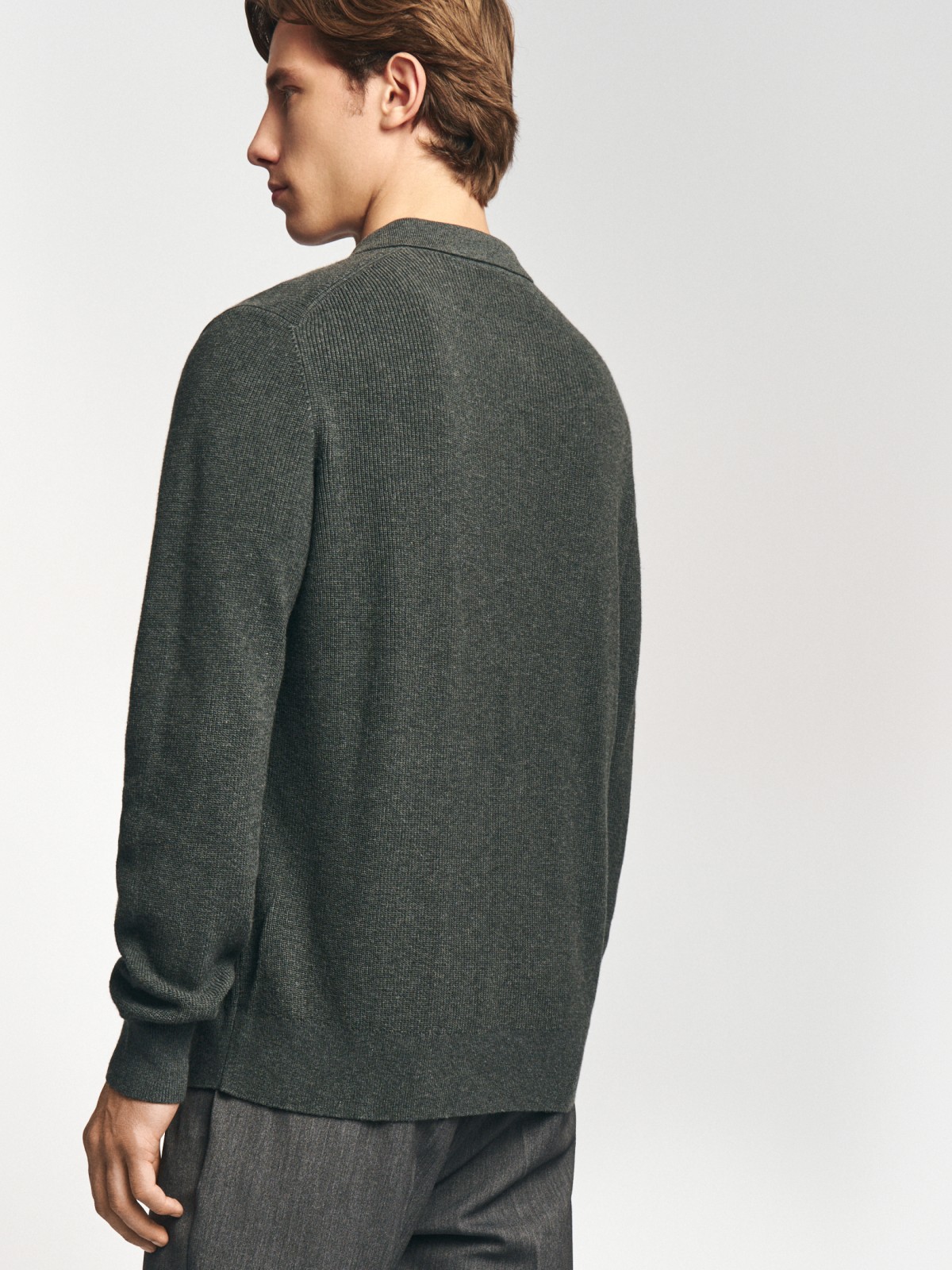 Трикотажный джемпер поло из хлопка