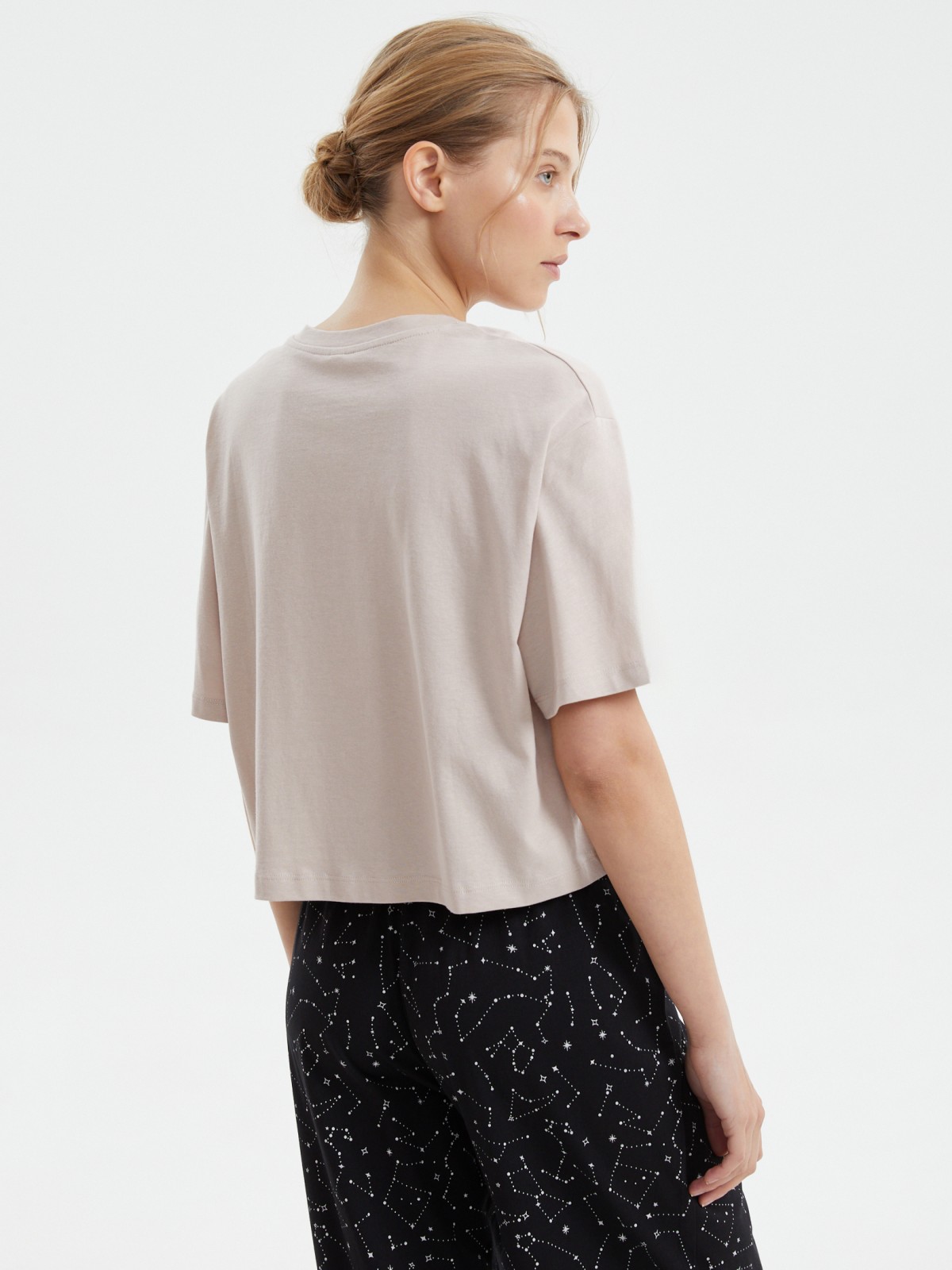 Футболка из хлопка с принтом