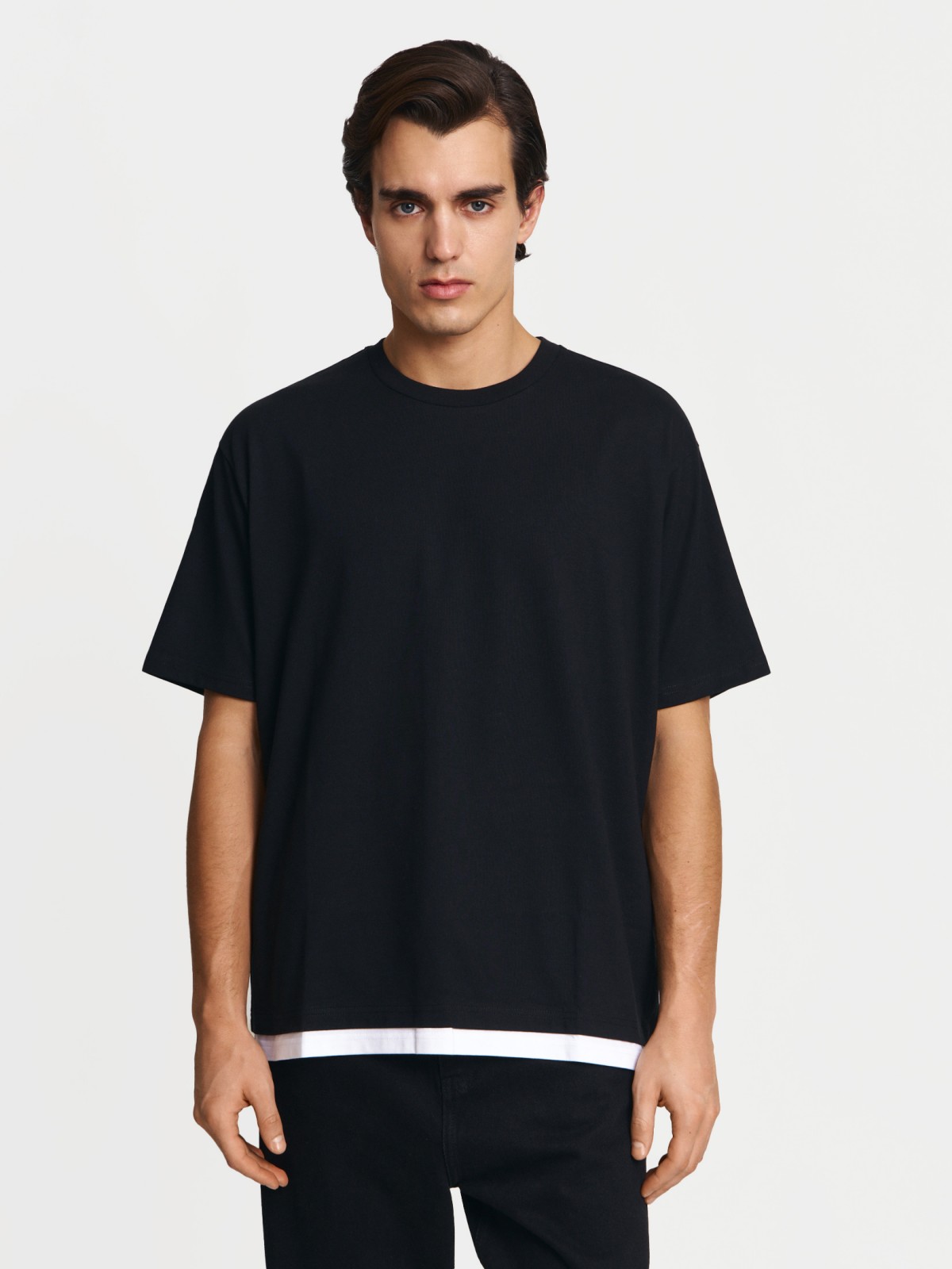 Футболка оверсайз из хлопка с коротким рукавом