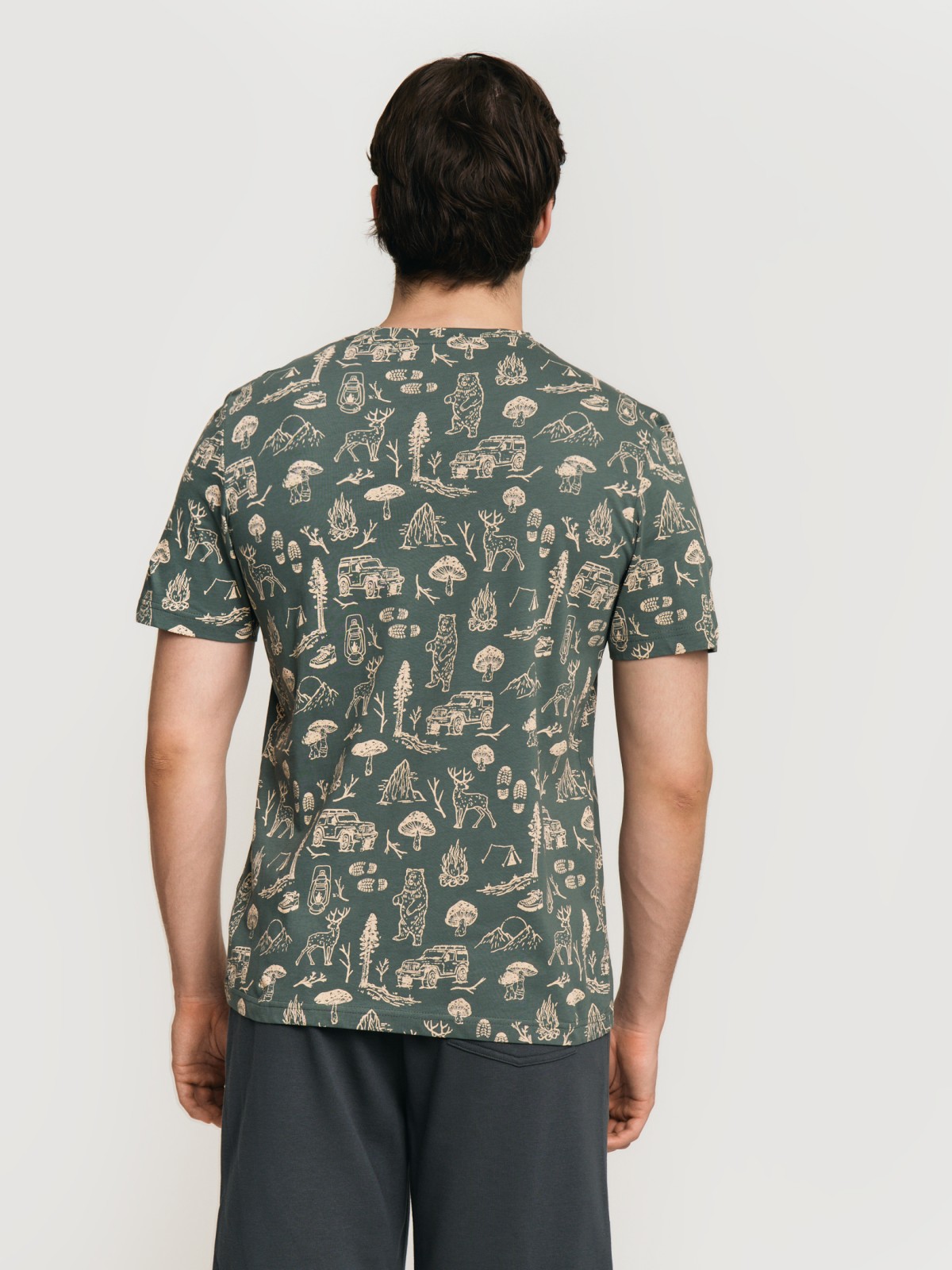 Футболка из хлопка с принтом