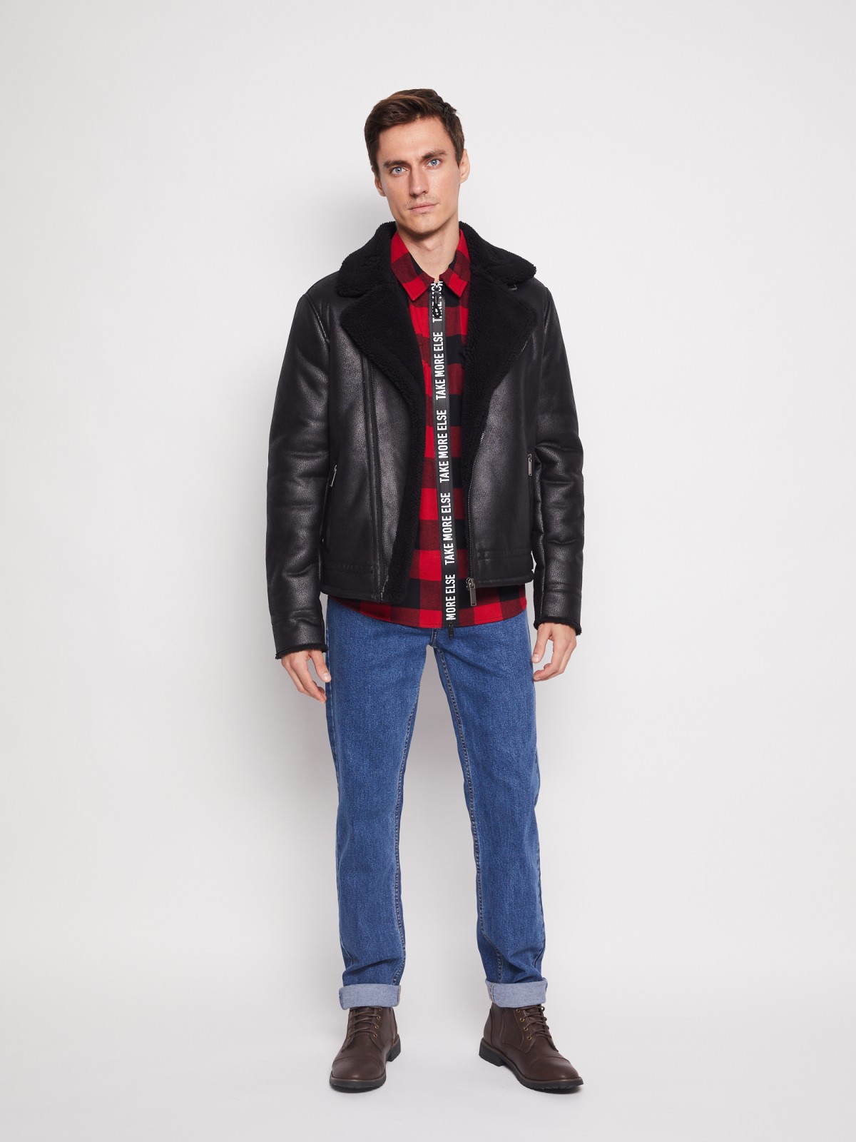 Кожаная дубленка