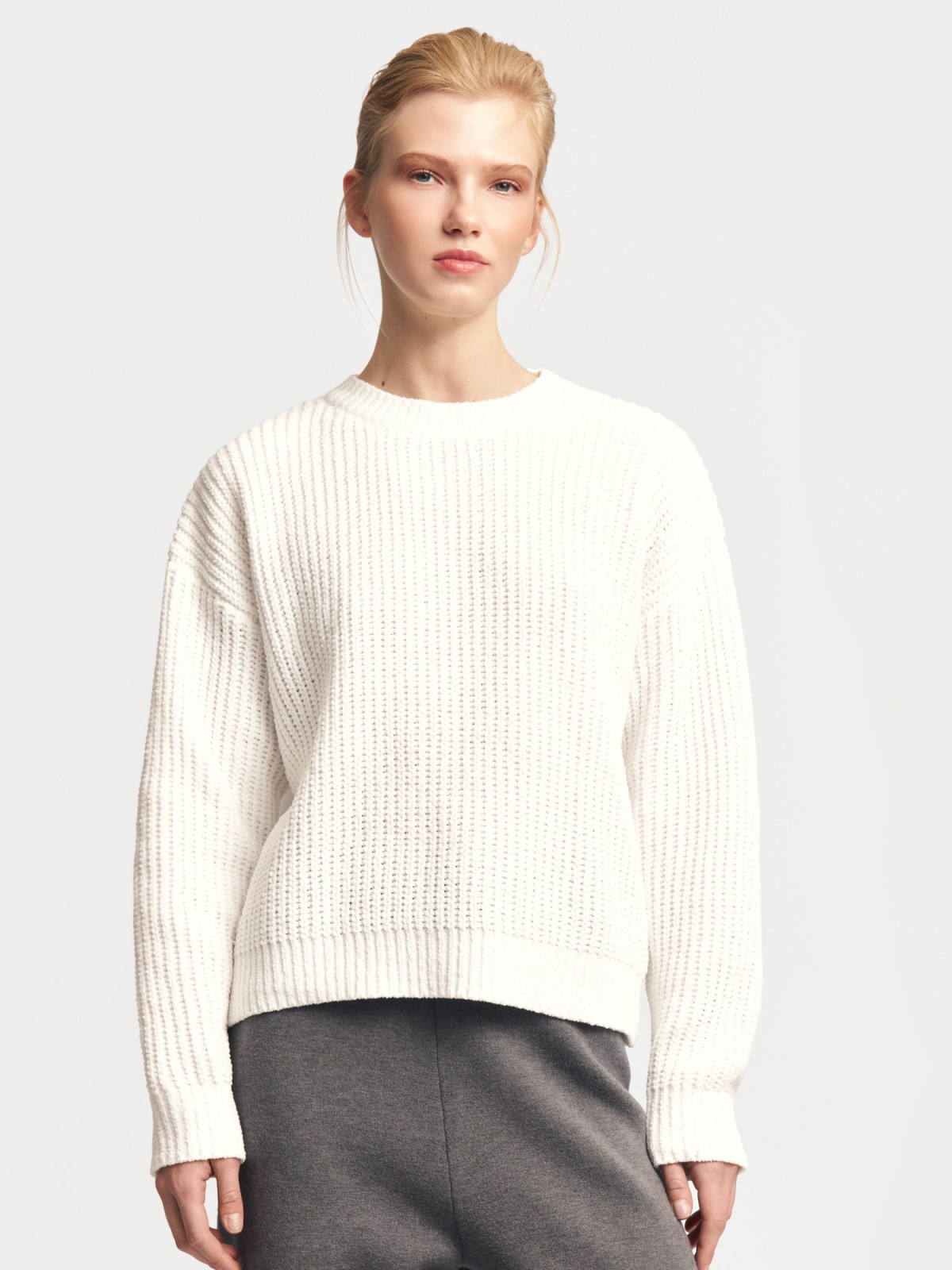 Вязаный джемпер из синели