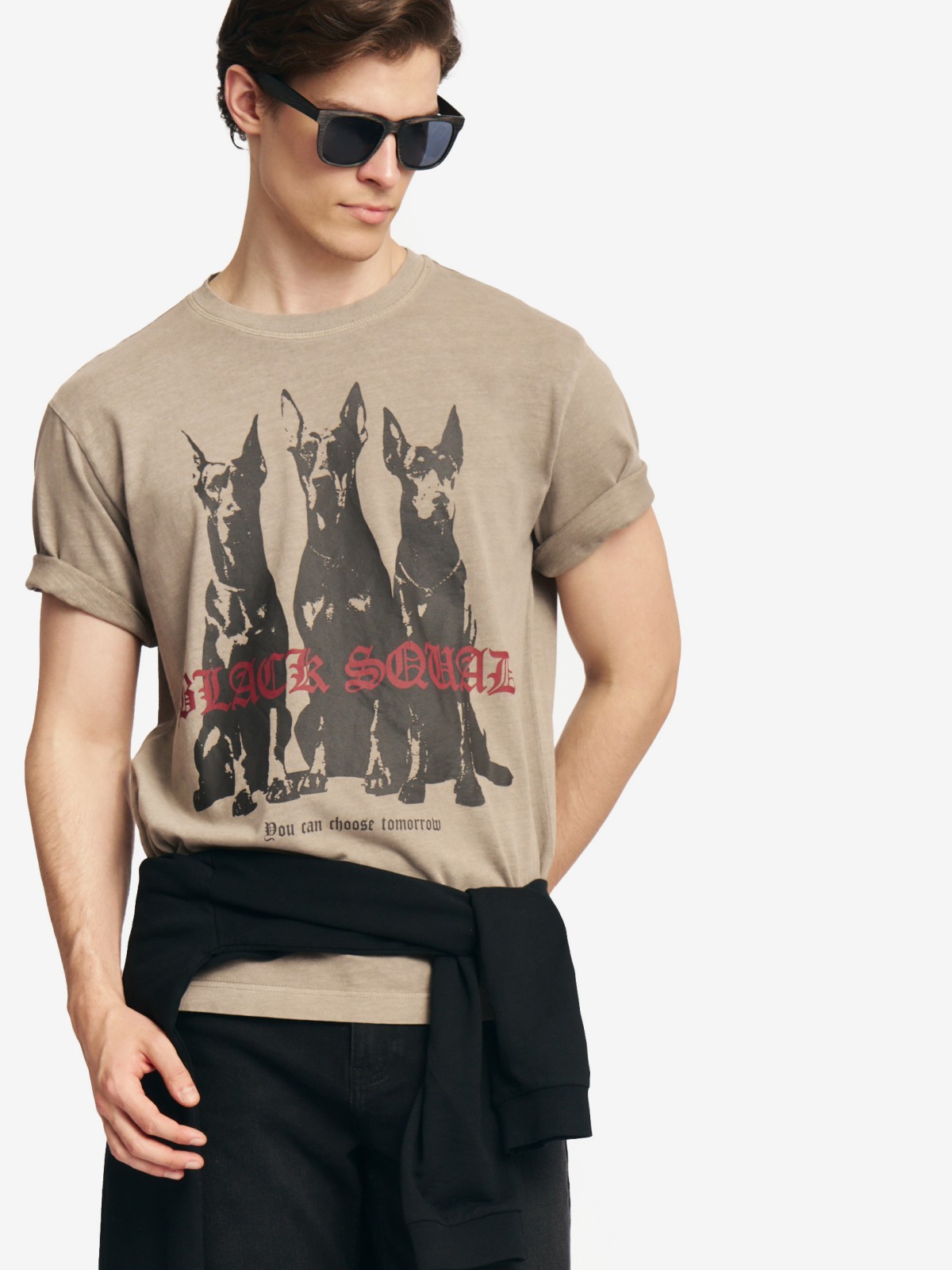 Футболка из хлопка с принтом