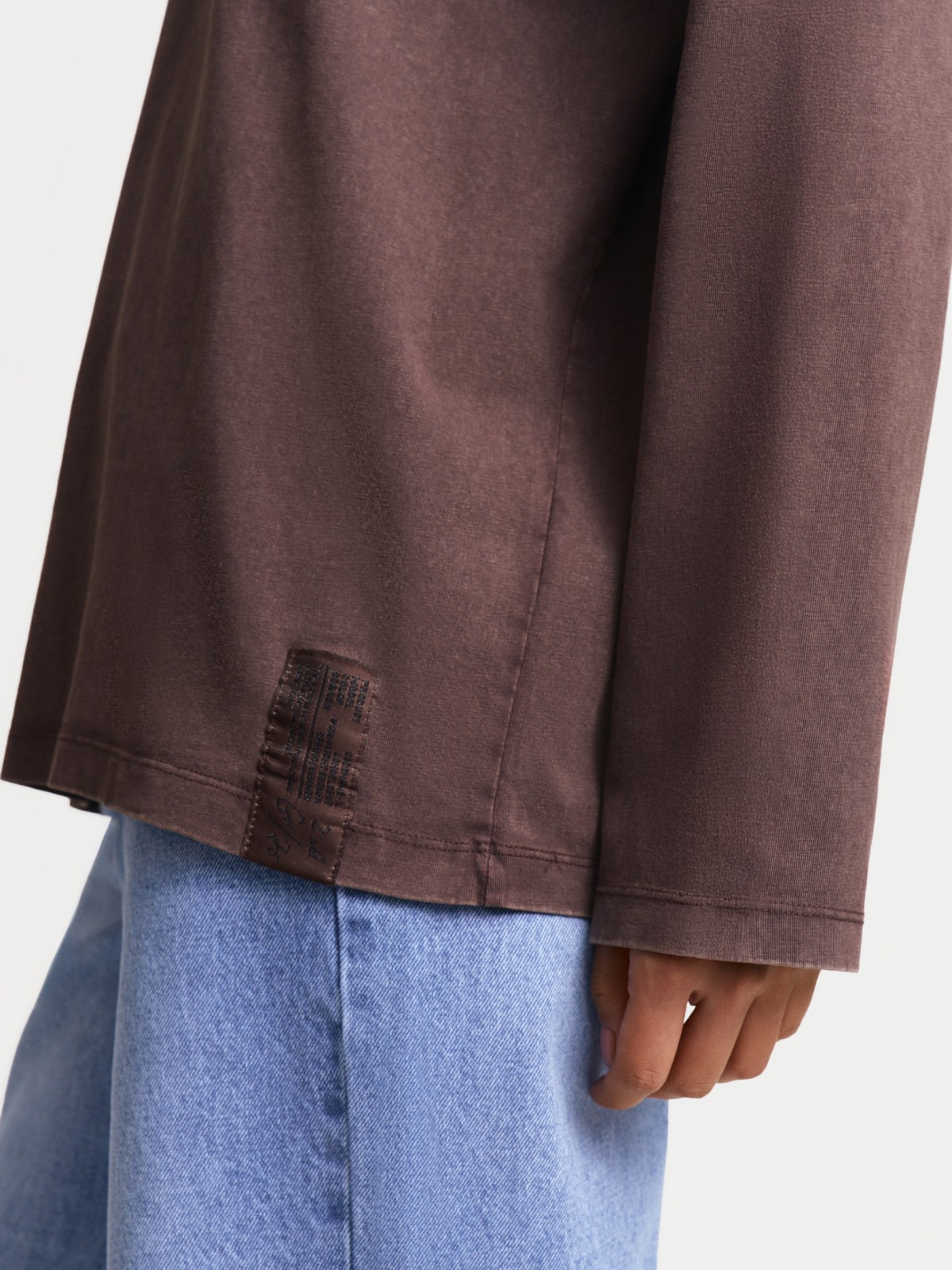 Трикотажный оверсайз лонгслив из хлопка