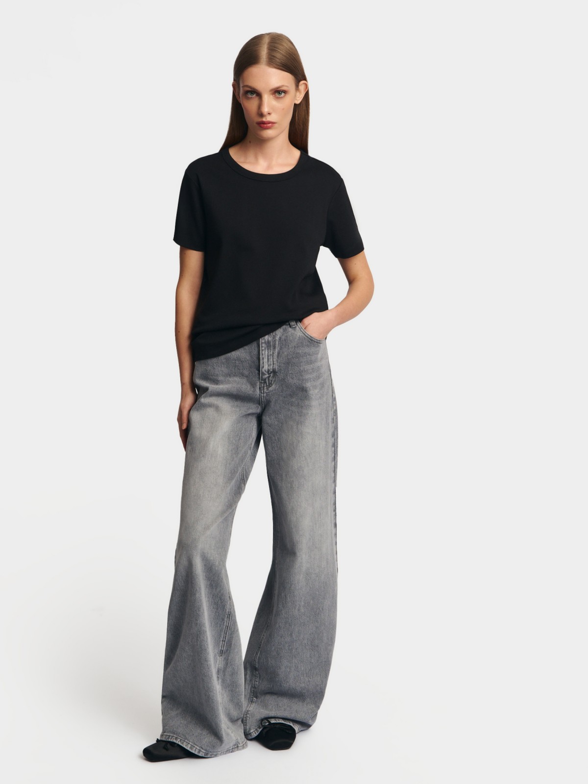 Футболка из хлопка однотонная