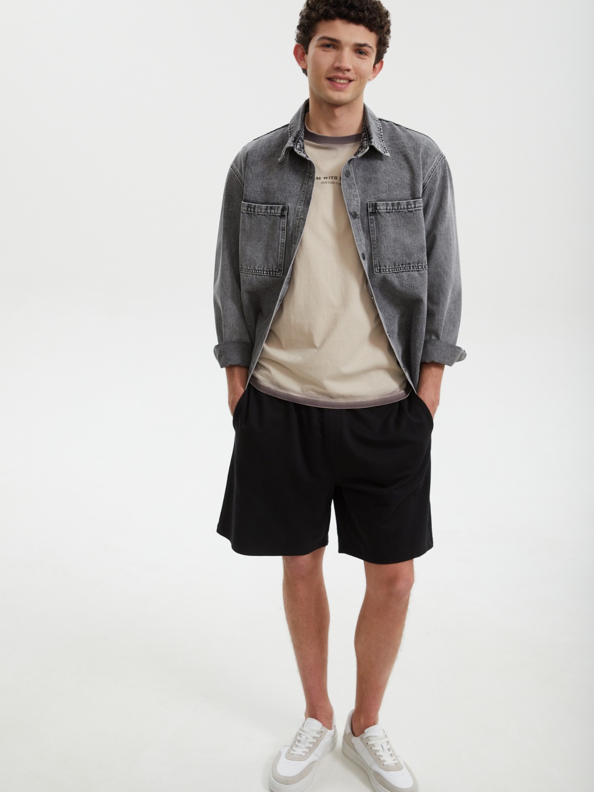 Трикотажные шорты на резинке из хлопка