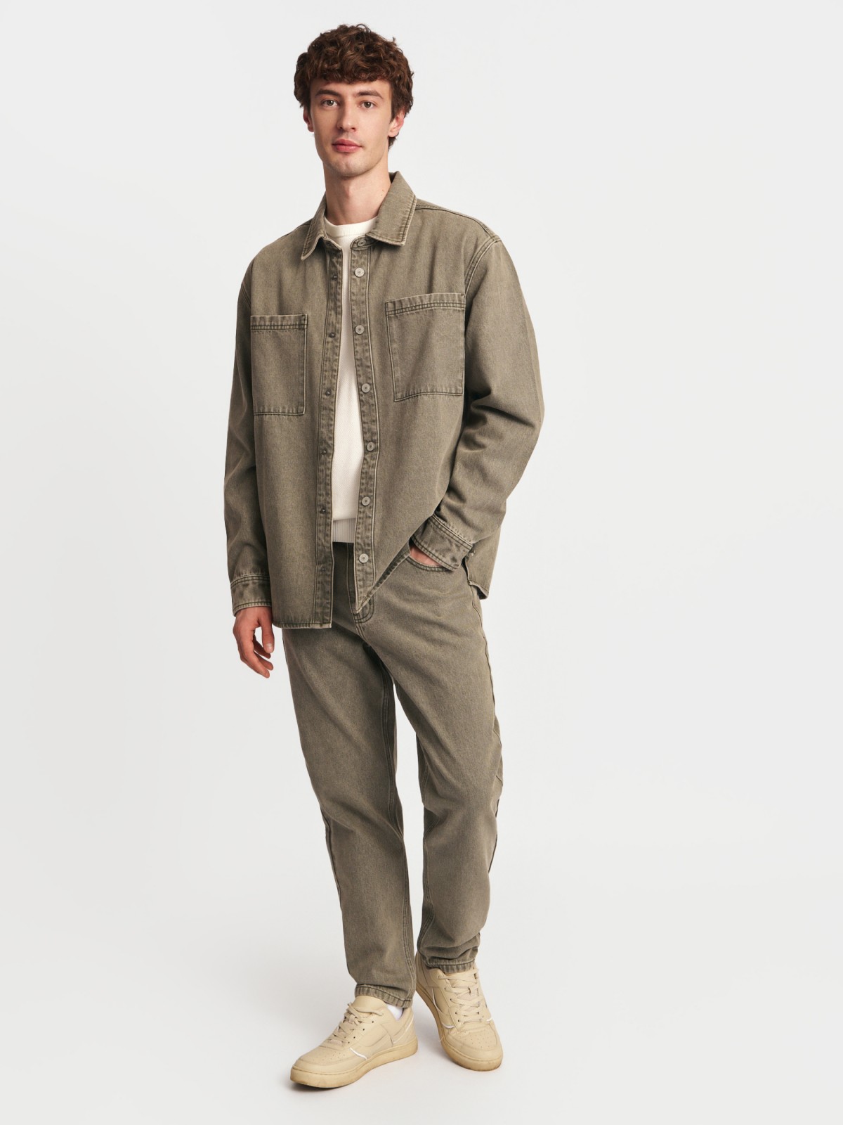 Джинсы фасона Carrot из хлопка