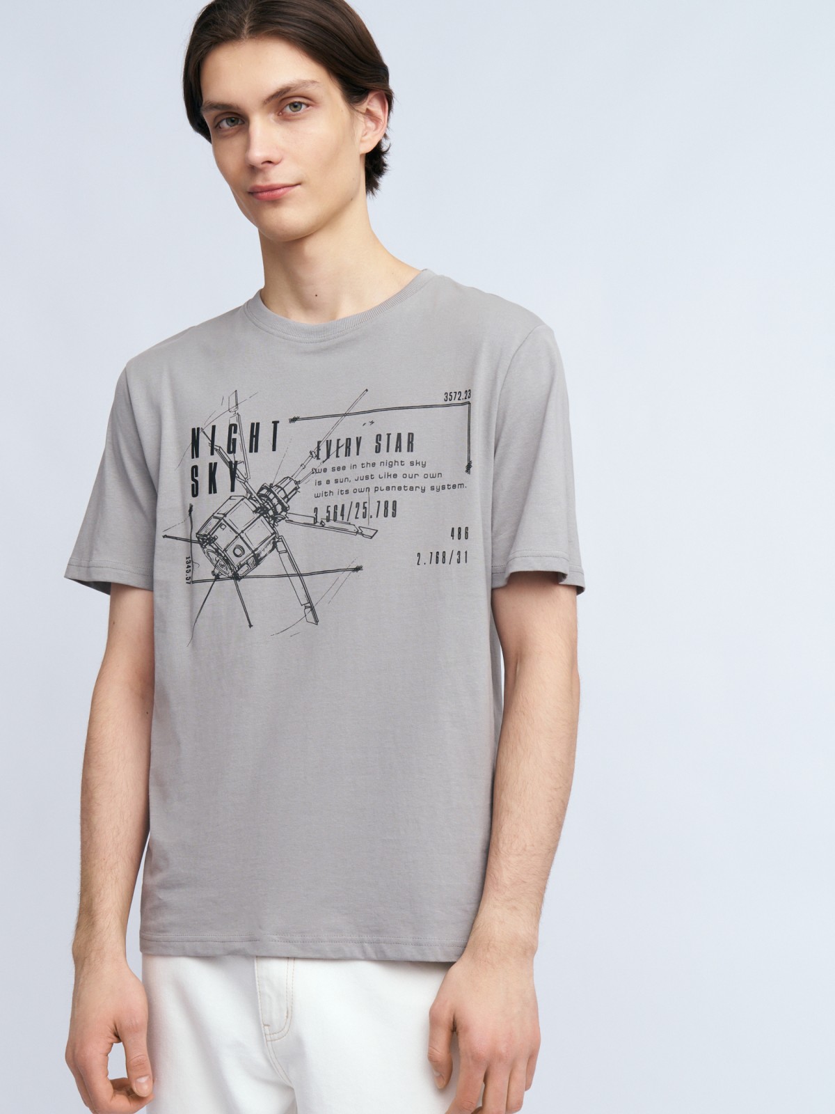 Футболка из хлопка с принтом