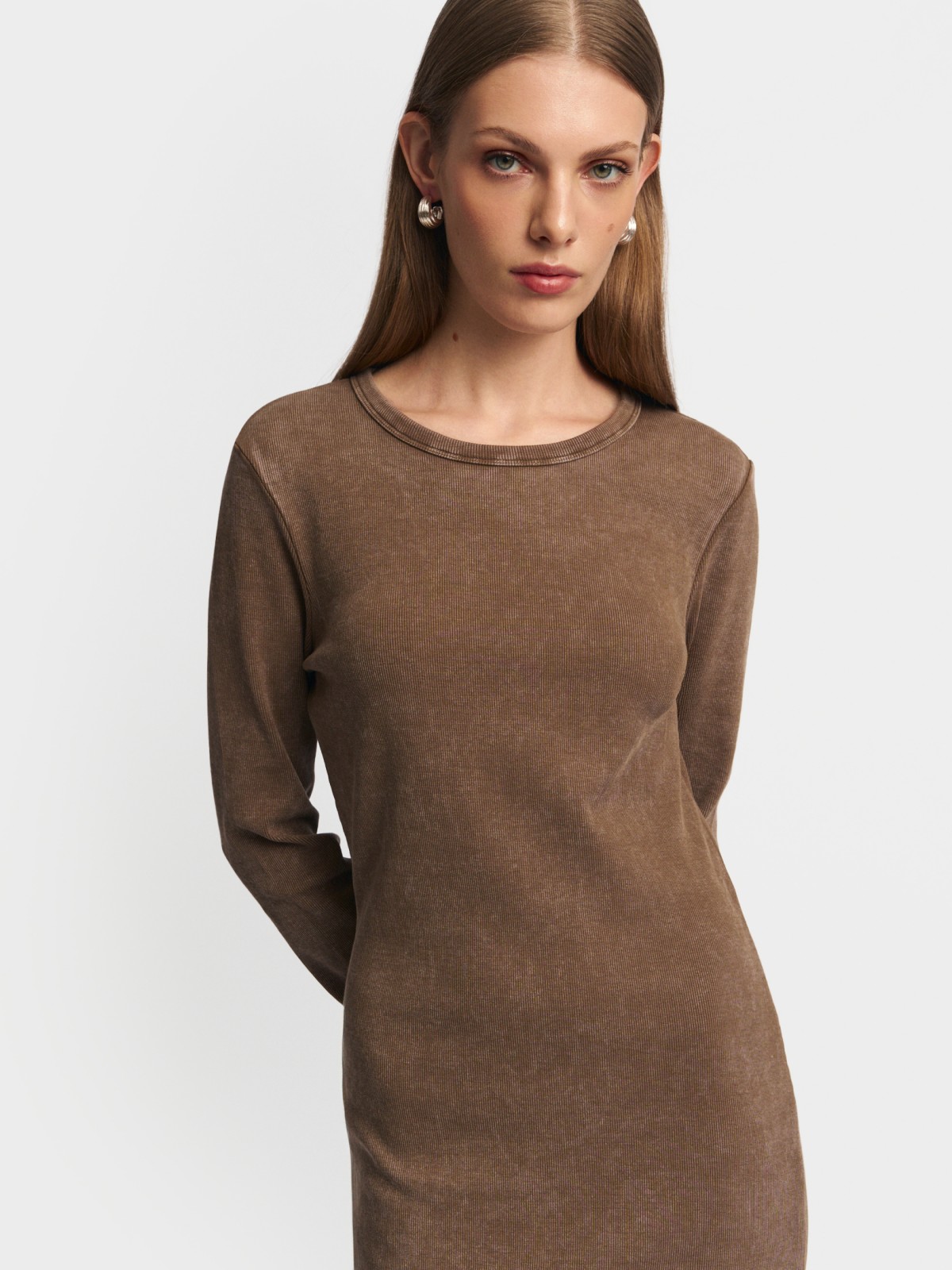 Трикотажное платье миди из хлопка