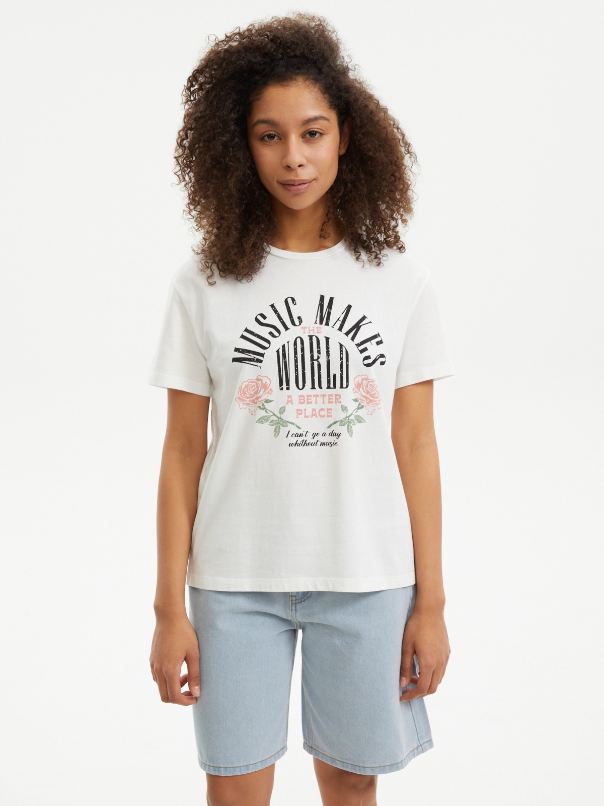 Футболка из хлопка с надписью