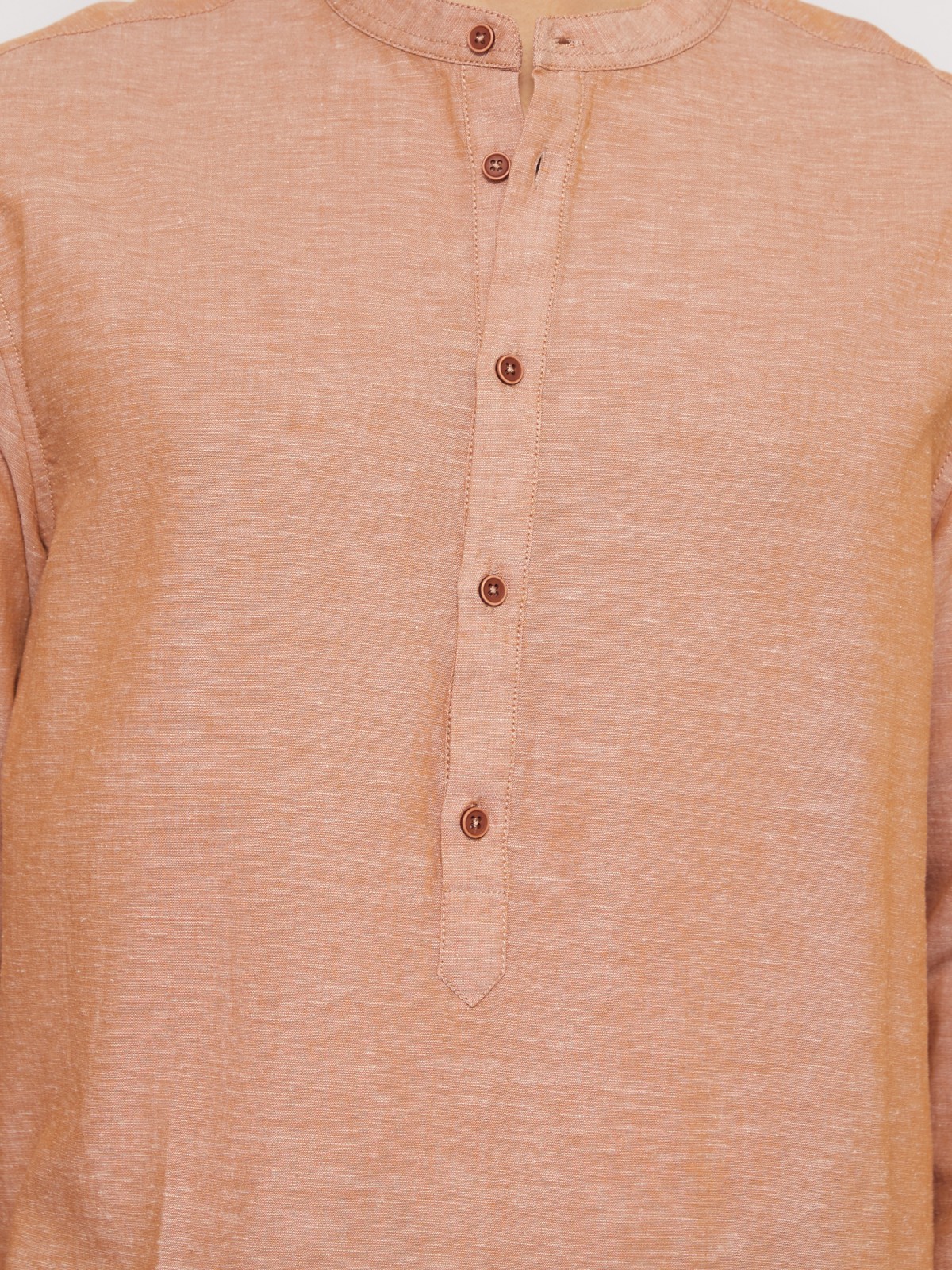 Льняная рубашка прямого силуэта zolla 014222162013, цвет бежевый, размер M - фото 5