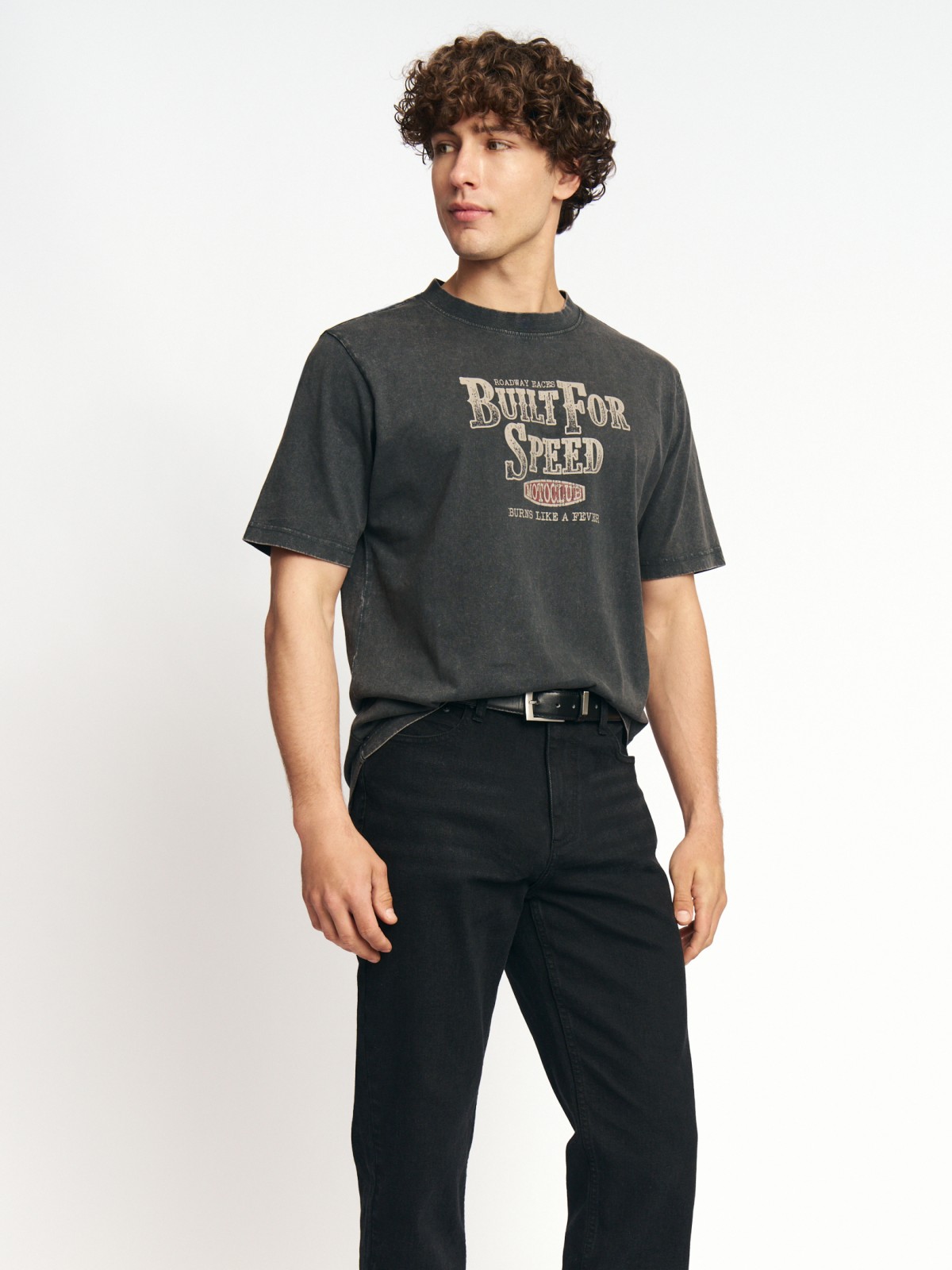 Футболка из хлопка с принтом