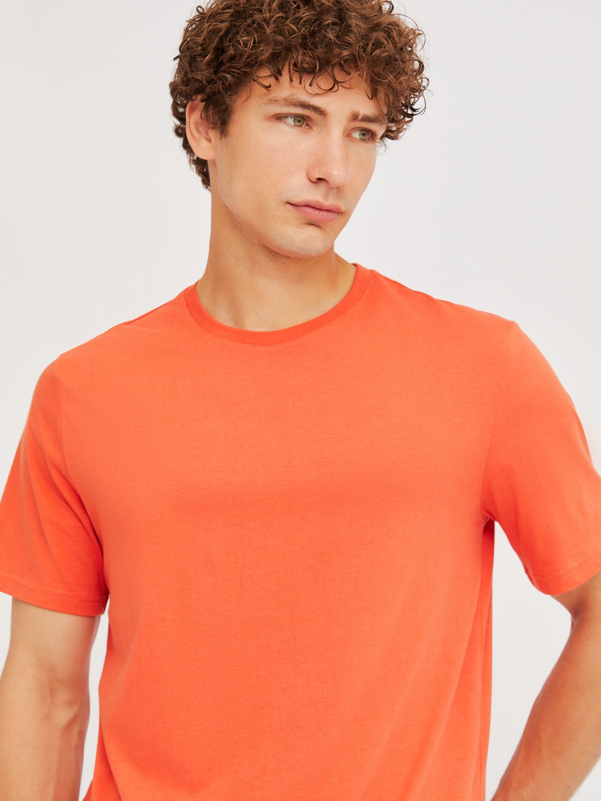 Футболка прямого силуэта из хлопка