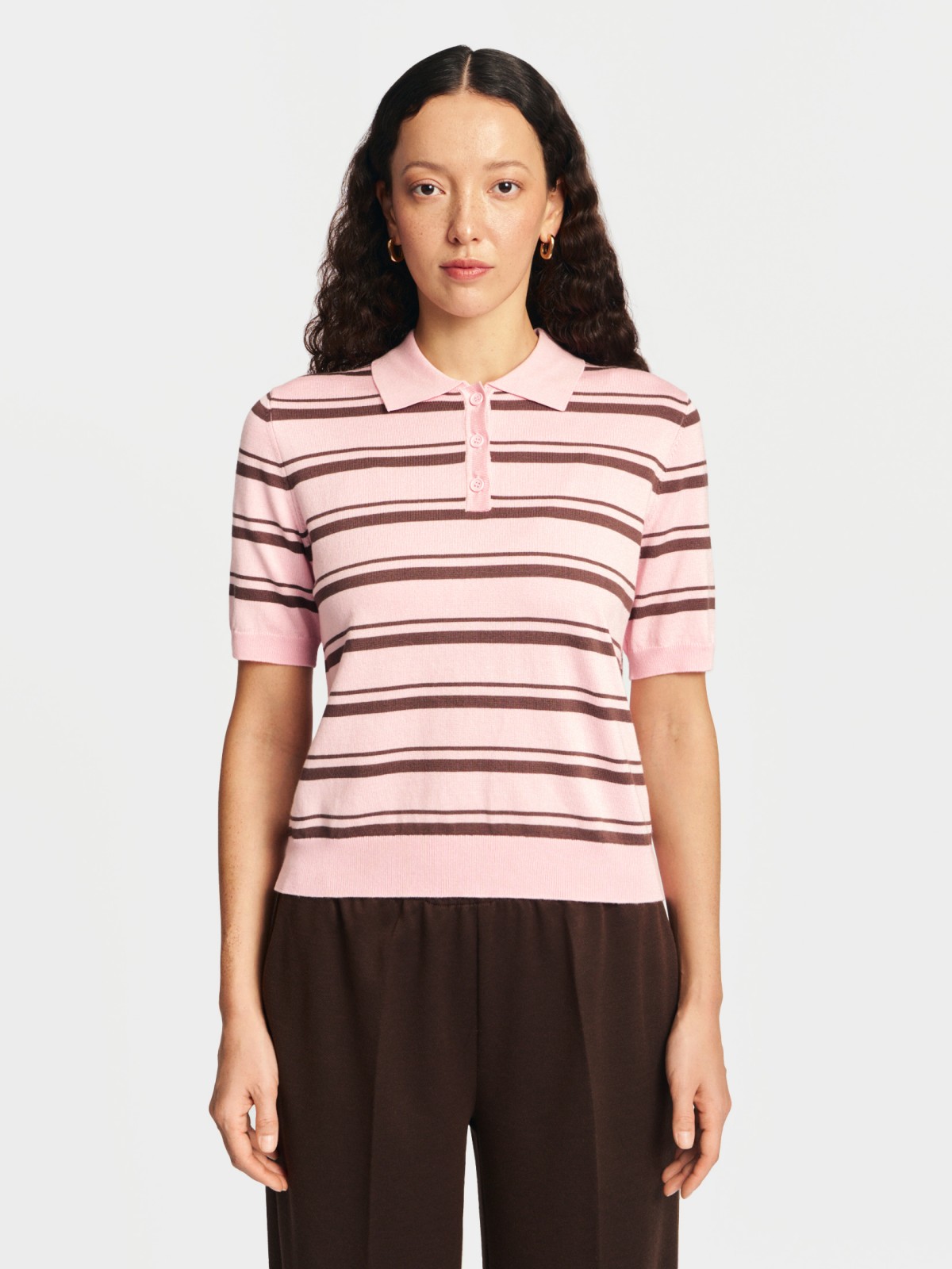 Джемпер поло с коротким рукавом