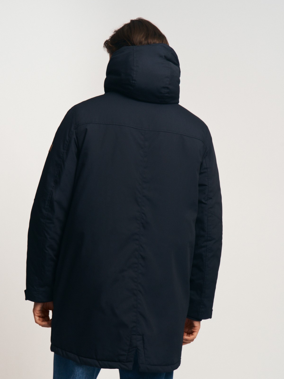 Тёплая куртка-парка с подкладкой из экомеха