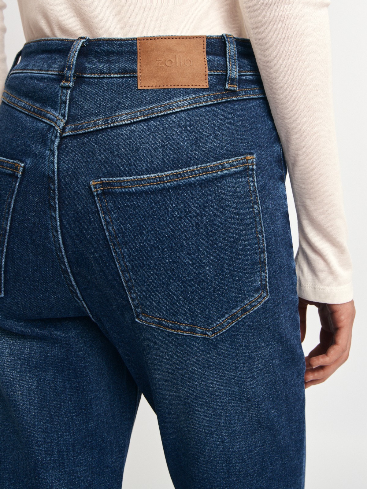 Джинсы силуэта Slim с высокой посадкой