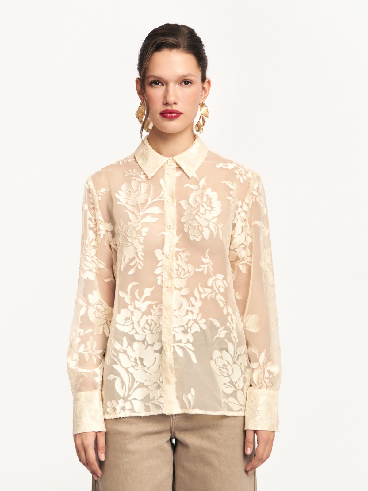 Рубашка с цветочным узором